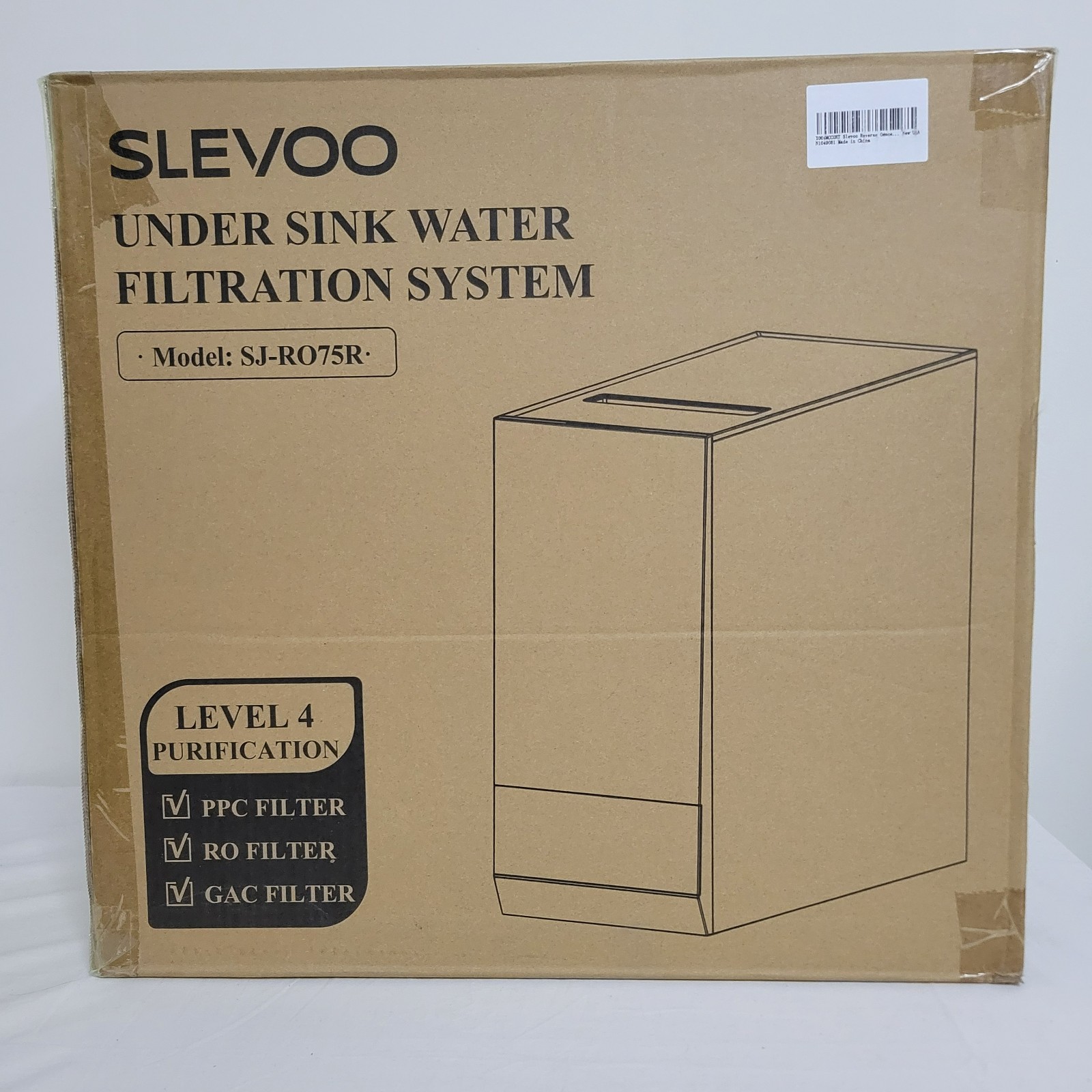 Slevoo SJ-RO75R Reverse Osmosis System 700Gal Under Sink RO Water Filtration