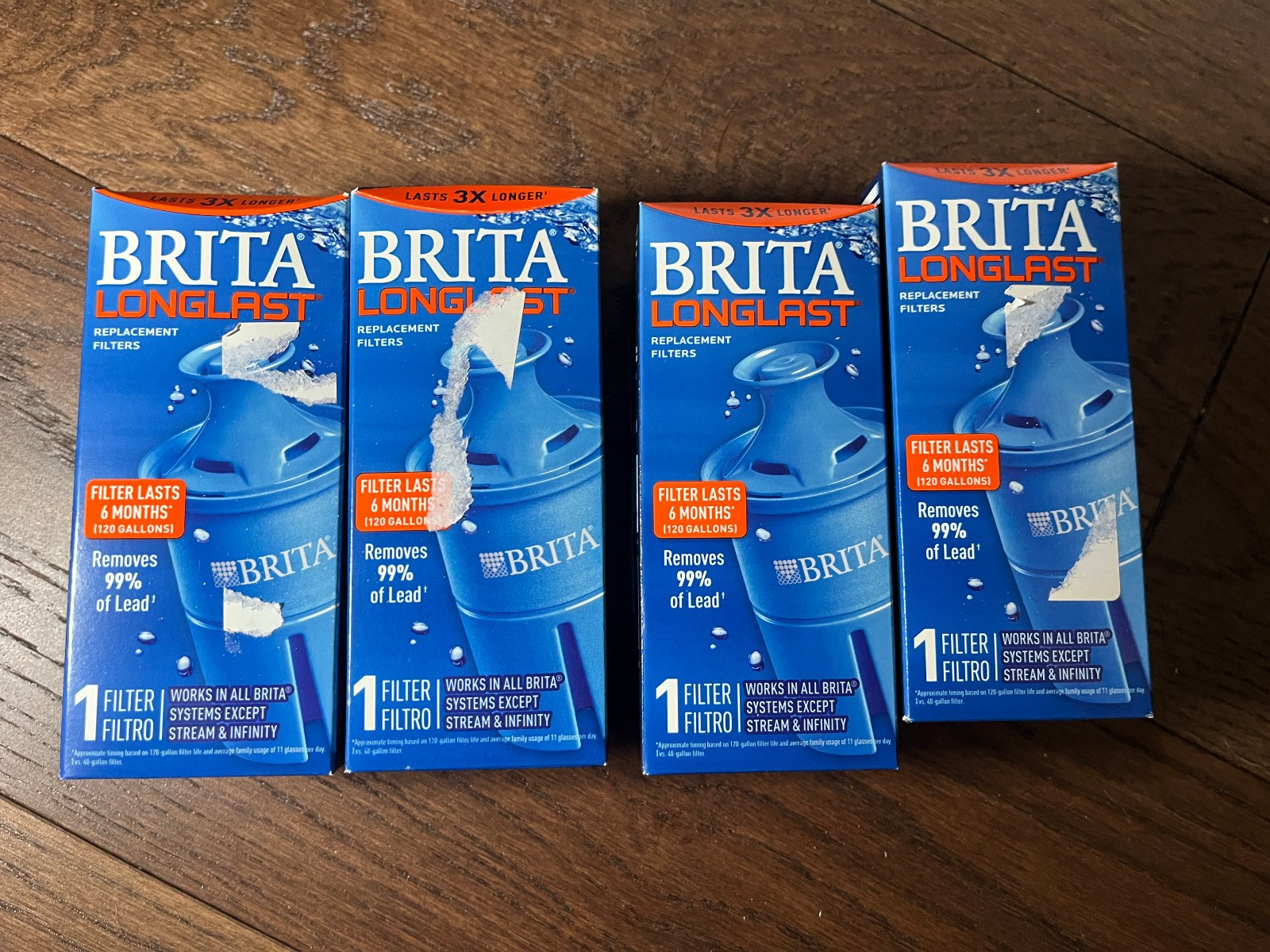 4-Pack OEM BRITA LONGLAST Replacement Filter 6 Month (NEW FACTORY SEALED IN BOX)