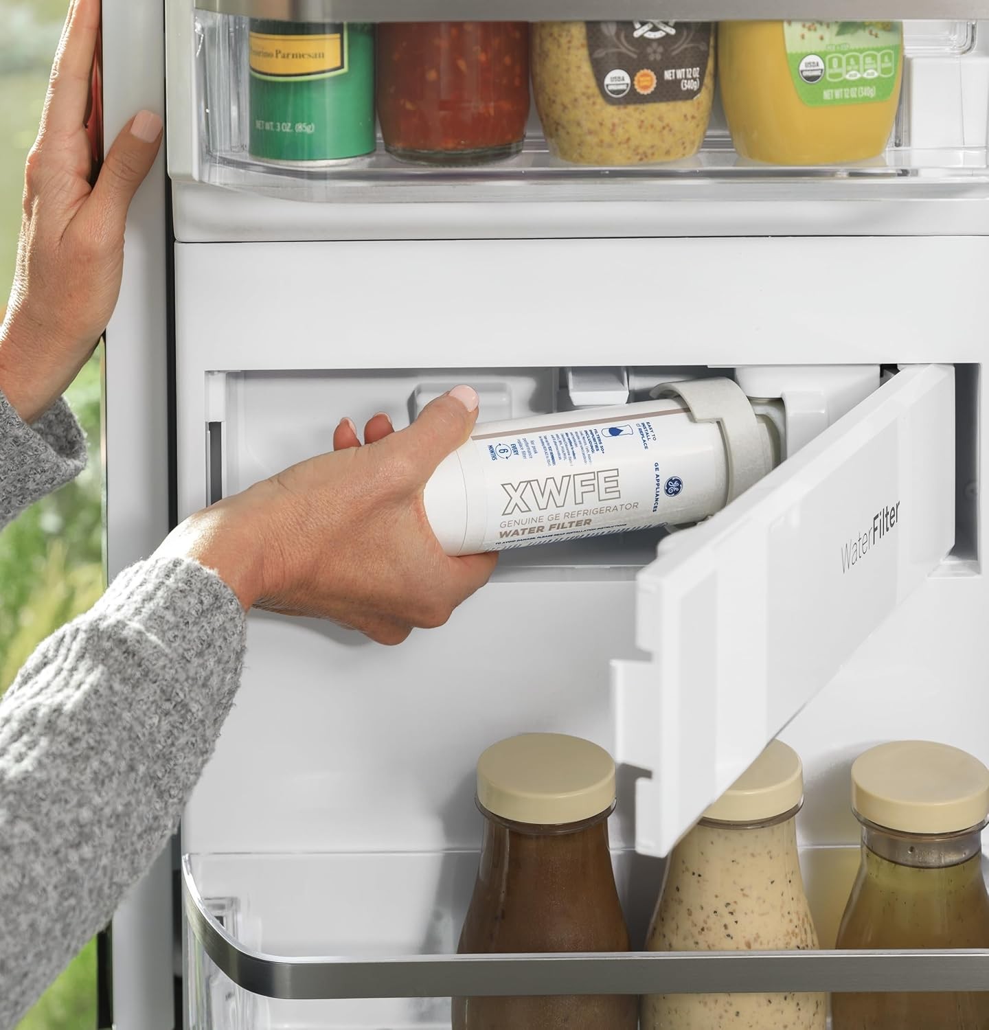 Genuine GE XWFE Refrigerator Water Filter – White OEM Original With RFID Chip