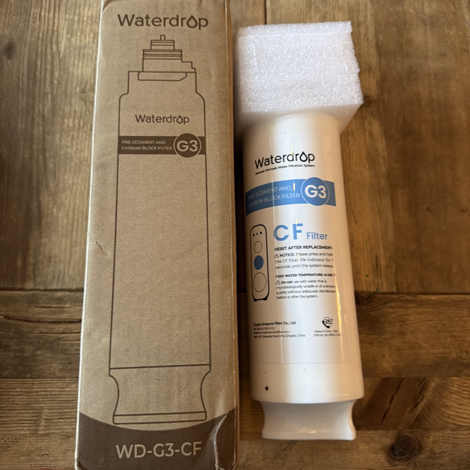 Waterdrop WD-G3-CF Filter, Replacement for WD-G3-W, WD-G3P600 and WD-G3P800-W
