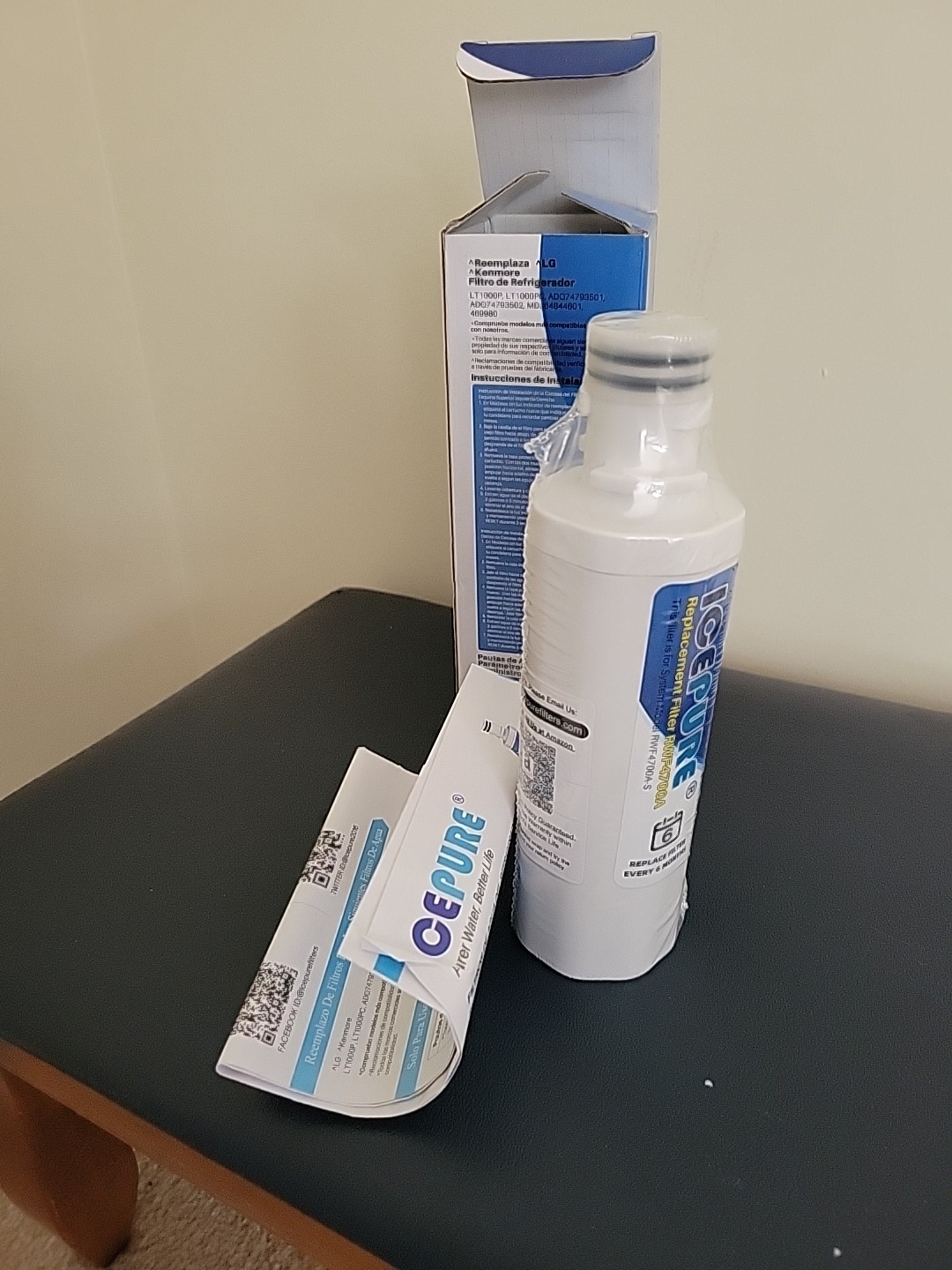 ICEPURE RWF4700A for LGLT1000P Refrigerator Water Filter NEW & SEALED!