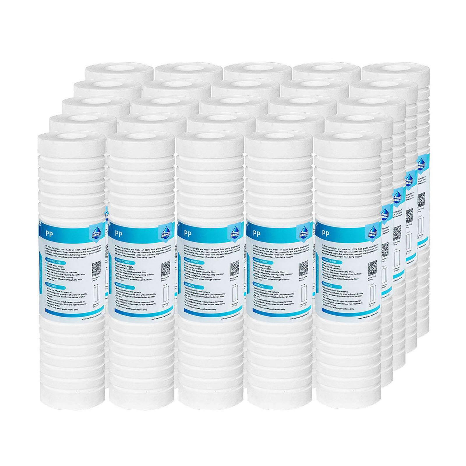 25PK 0.5/1/5 Micron 10×2.5″ Grooved Sediment Water Filter Replacement Cartridges