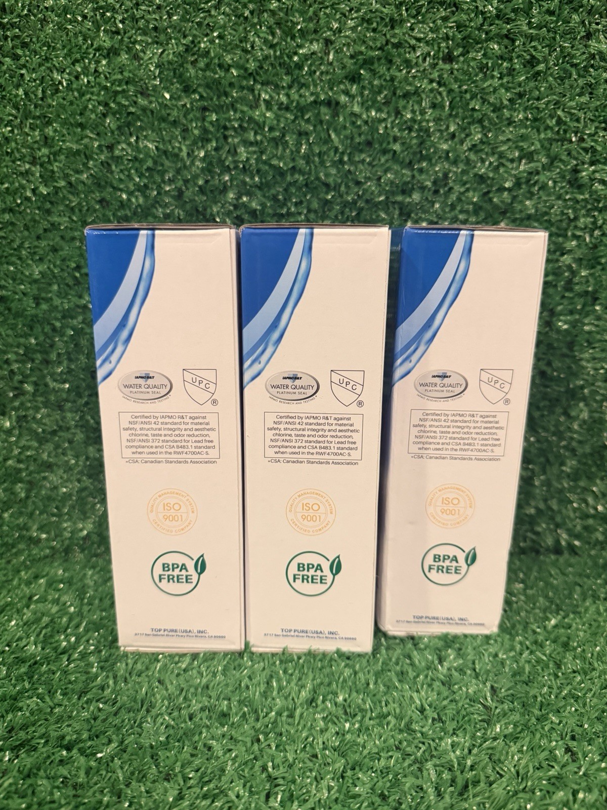 ICEPURE RWF4700AC Water Filter 3 Pack + AF004 Air Filter 3 Pack Bundle