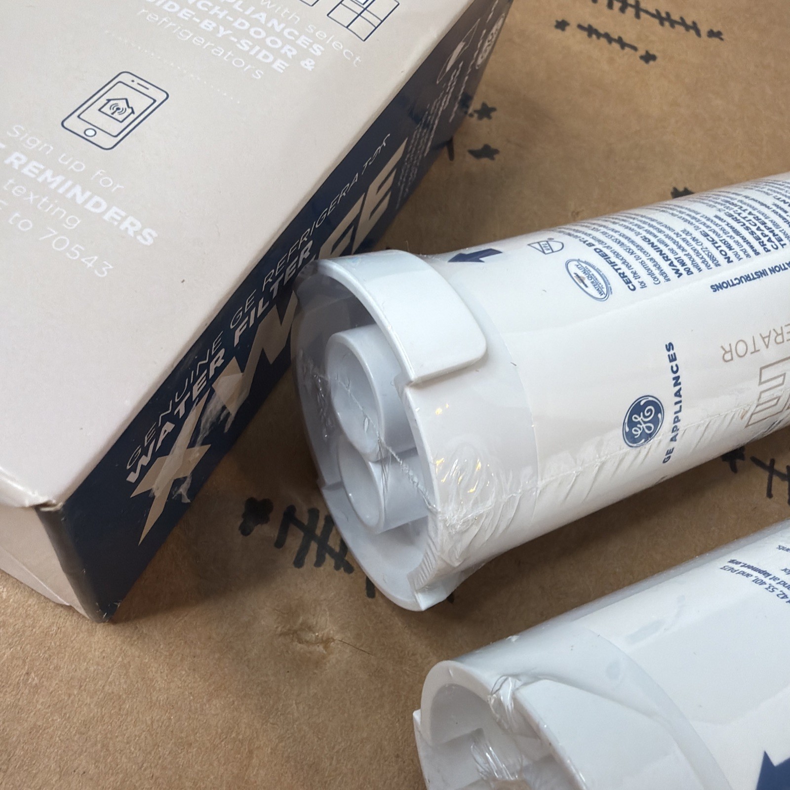 2 Genuine GE XWFE Refrigerator Water Filters New (SEALED) Authentic OEM 1 Year