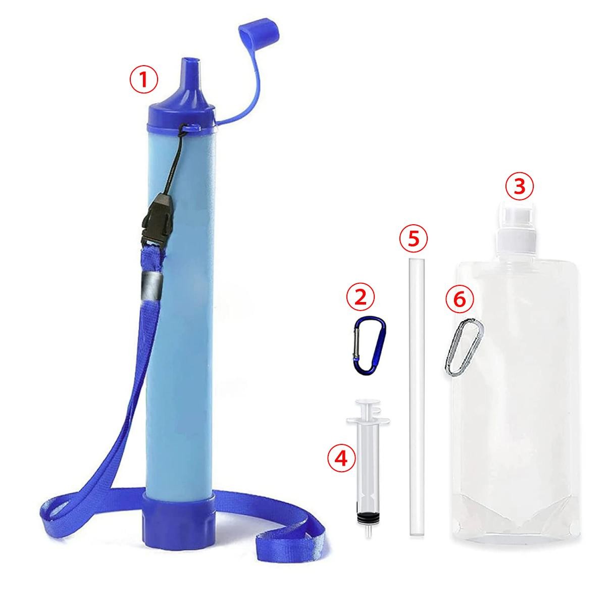 1pcs Outdoor Water Filter, Personal Straw Water Filtration System, Emergency Sur