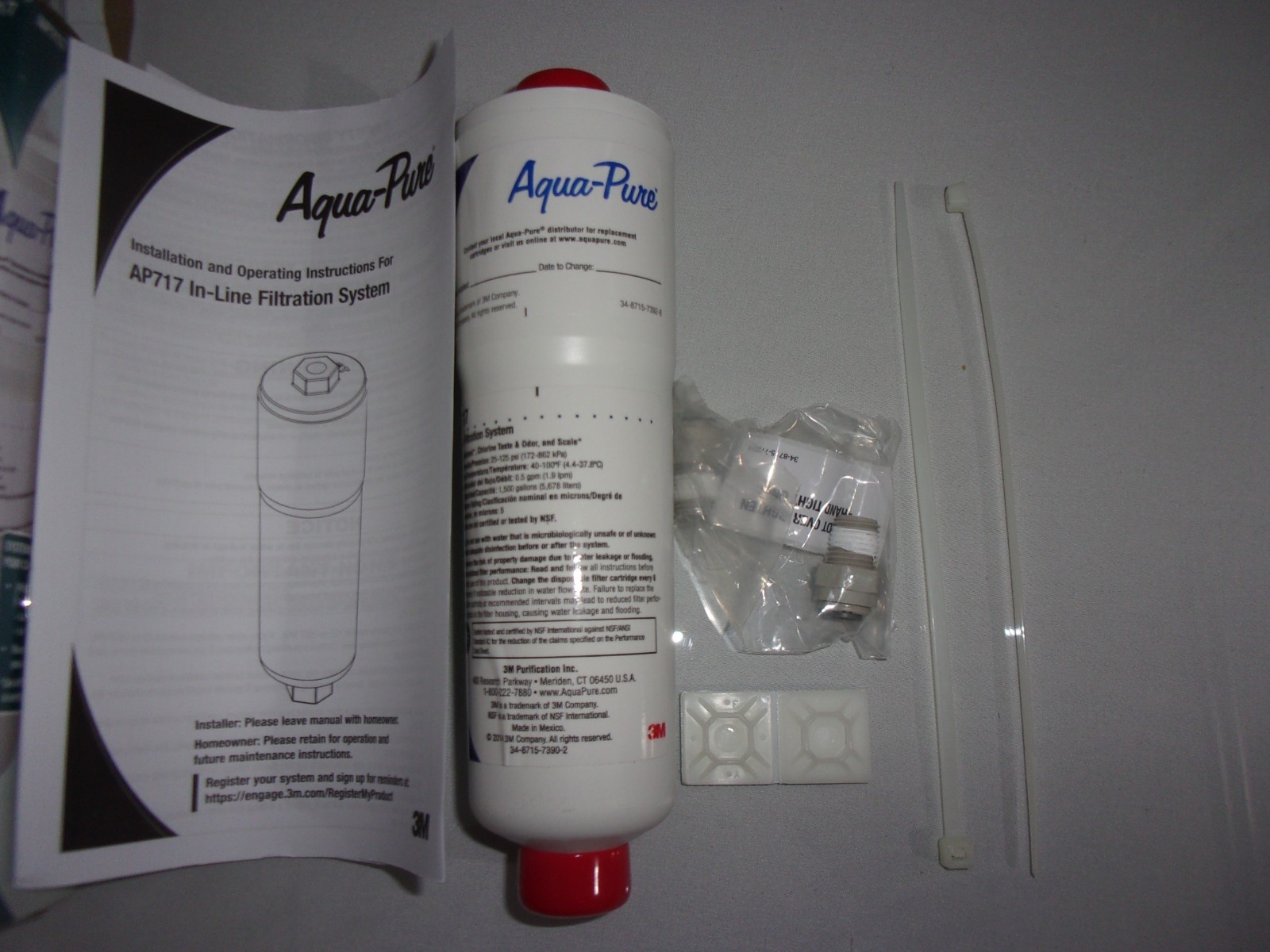 2 Pack Genuine 3M Aqua Pure AP717 In-Line Water Filter OEM NEW