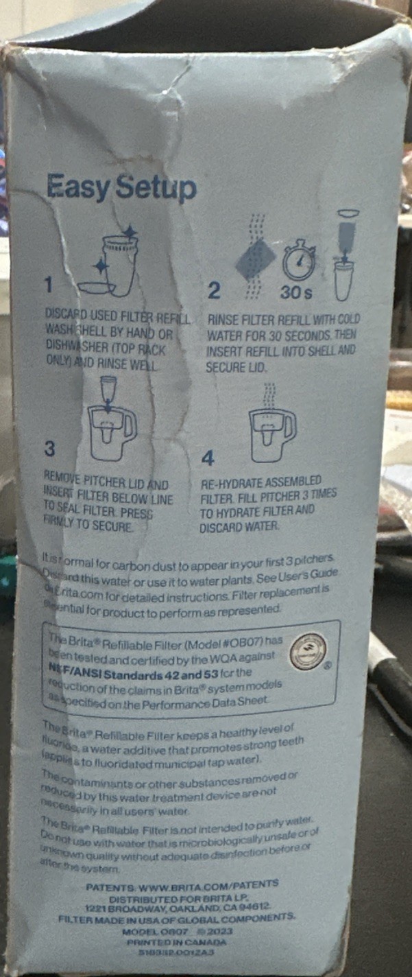 Brita Refillable Water Filter Refills, 3 Count