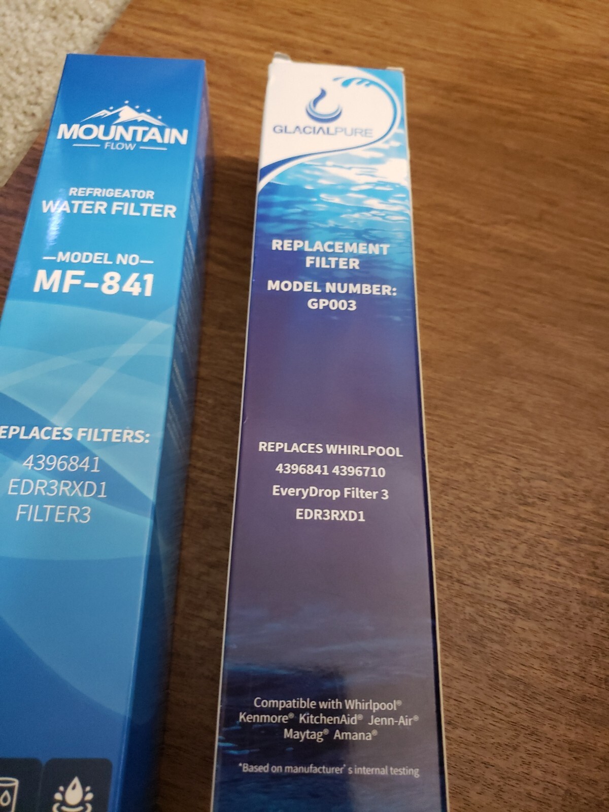 GlacialPure + Mountain Flow Replacement Filters 2pk For 4396841, GP003 + MF-841