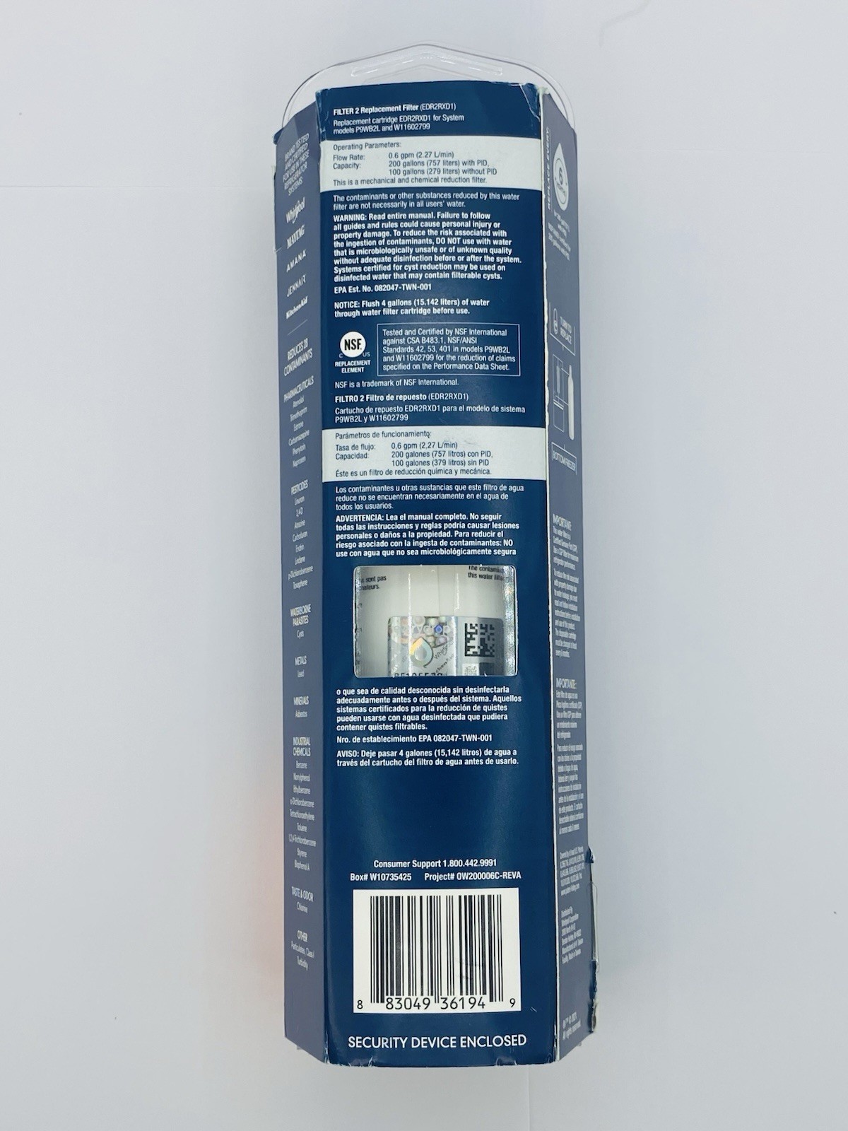 ED Filter 2 – Refrigerator Water & Ice – Genuine OEM Replacement
