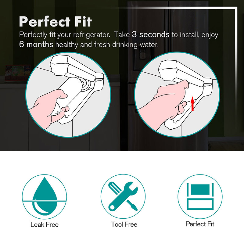 Fit For LG LT700P ADQ36006101 KENMORE 469690 Icepure NSF401 Water Filter 5 Pack
