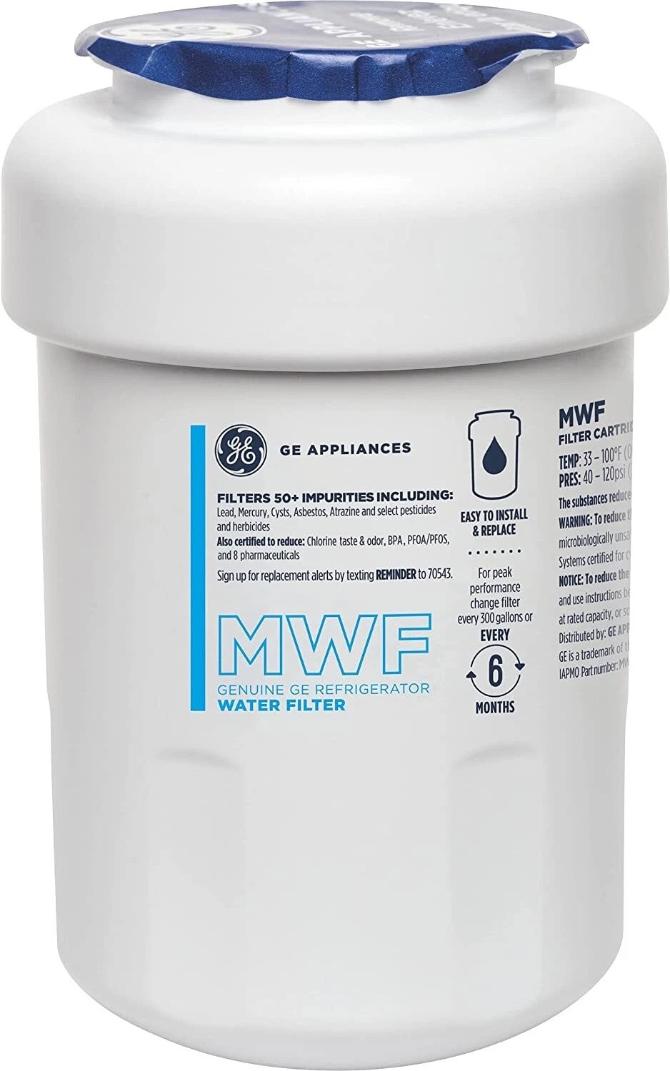 4pack GE MWF New Genuine Sealed GWF 46-9991 MWFP Smartwater Fridge Water Filter