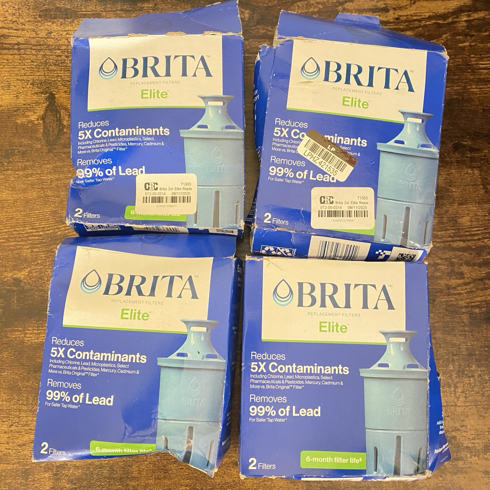 4x 2-Packs Brita Elite Replacement 8 Filters for Brita Pitchers & Dispensers