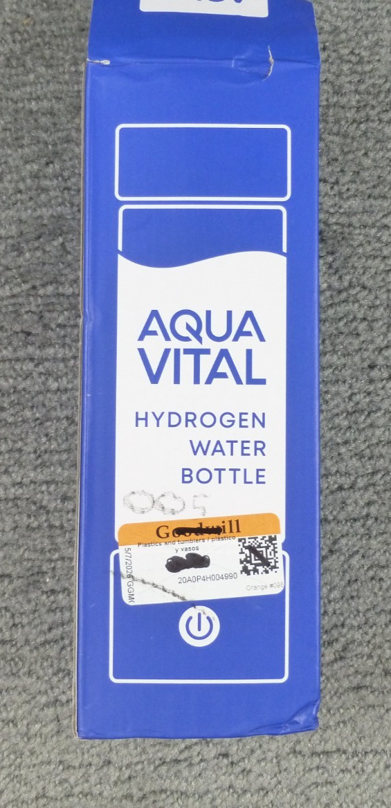 Aqua Vital Hydrogen Water Bottle 2025 Generator 16 oz/470 ml Open Box