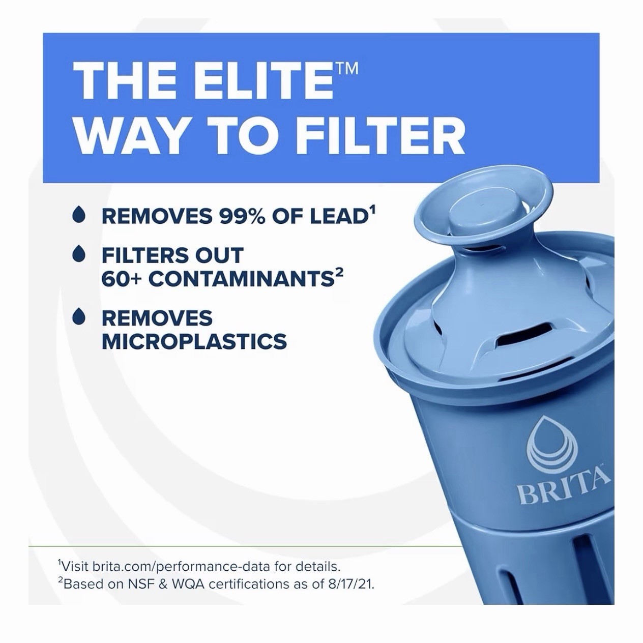 BRITA Elite 27-Cup Water Filter Dispenser, Carbon Filtration, Black/Clear