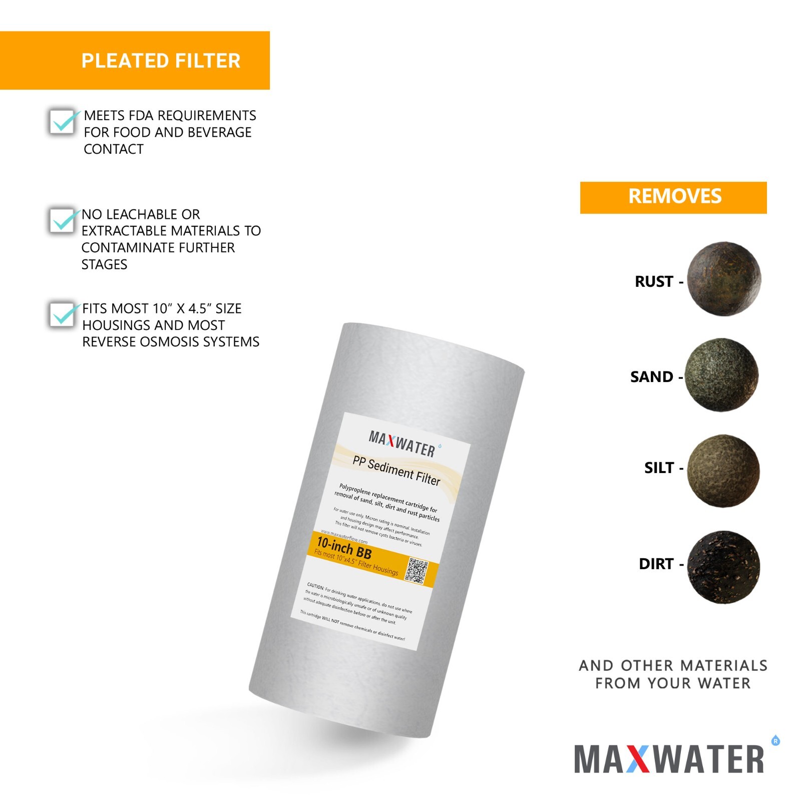 Pentek DGD-5005 5 Micron 10 x 4.5 Comparable Sediment Water Filter 20 Pack