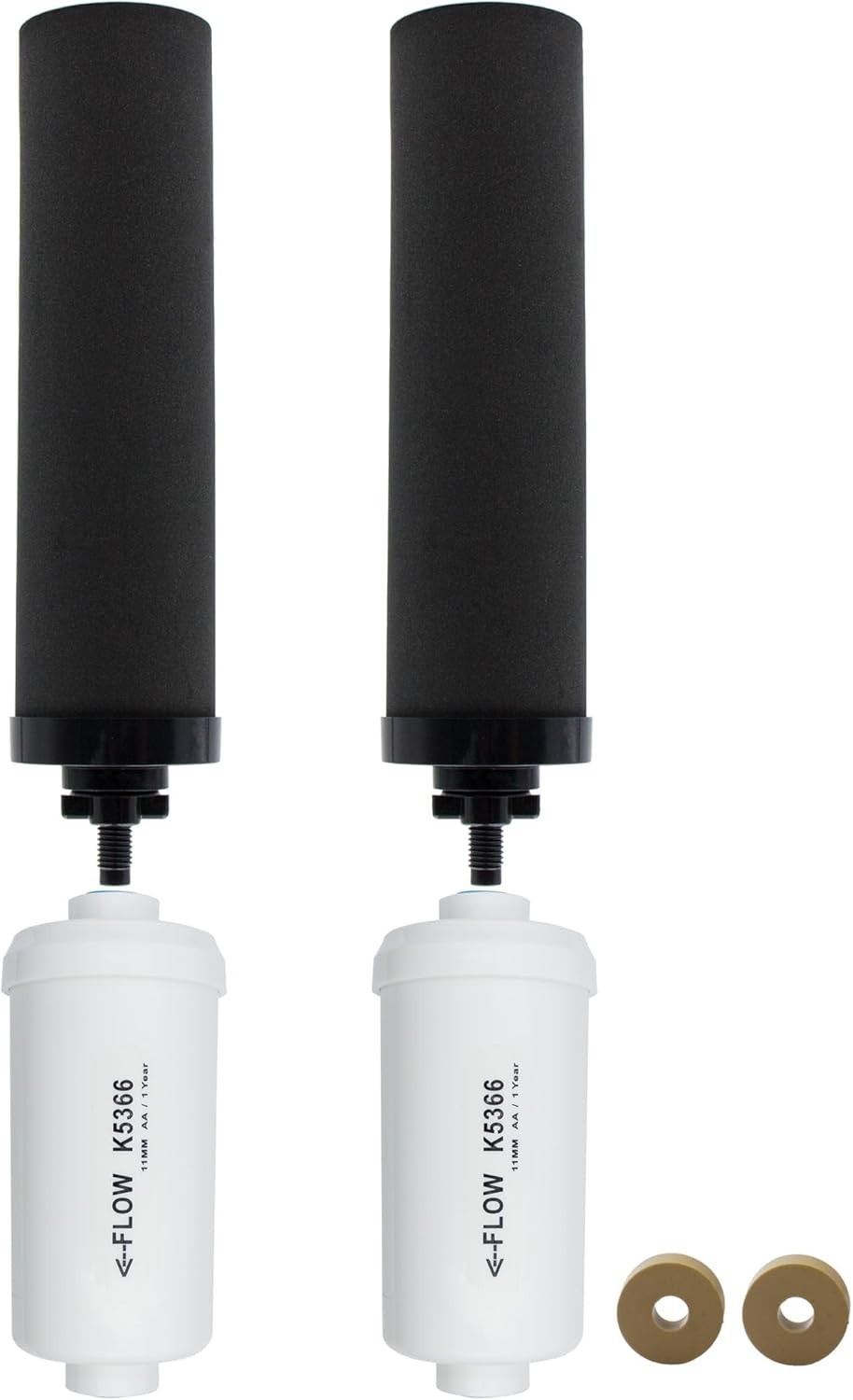 Water Filter for Berkey BB9-2 Black Filters & PF2 Fluoride Filters, Combo Pack