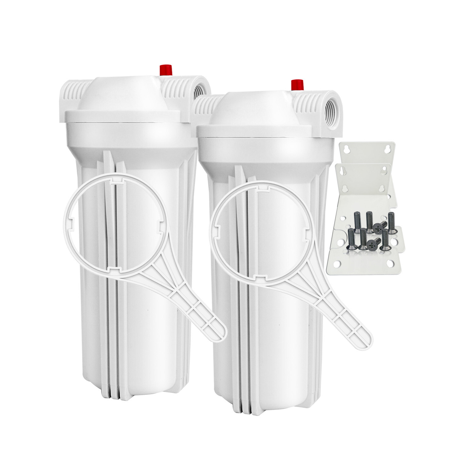 2 Pack 10″ x 2.5″ Water Filter Housing Water Pre-Filter for Whole Home 3/4″ NPT