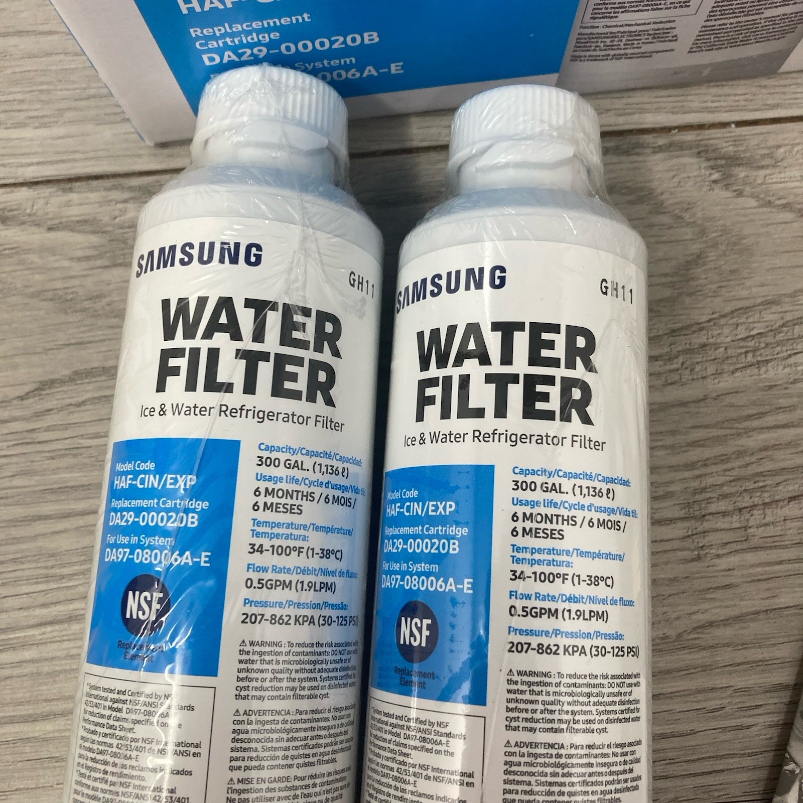 2 Pack Of Samsung HAF-CIN-3P/EXP Ice & Water Refrigerator Filters (Missing 1)