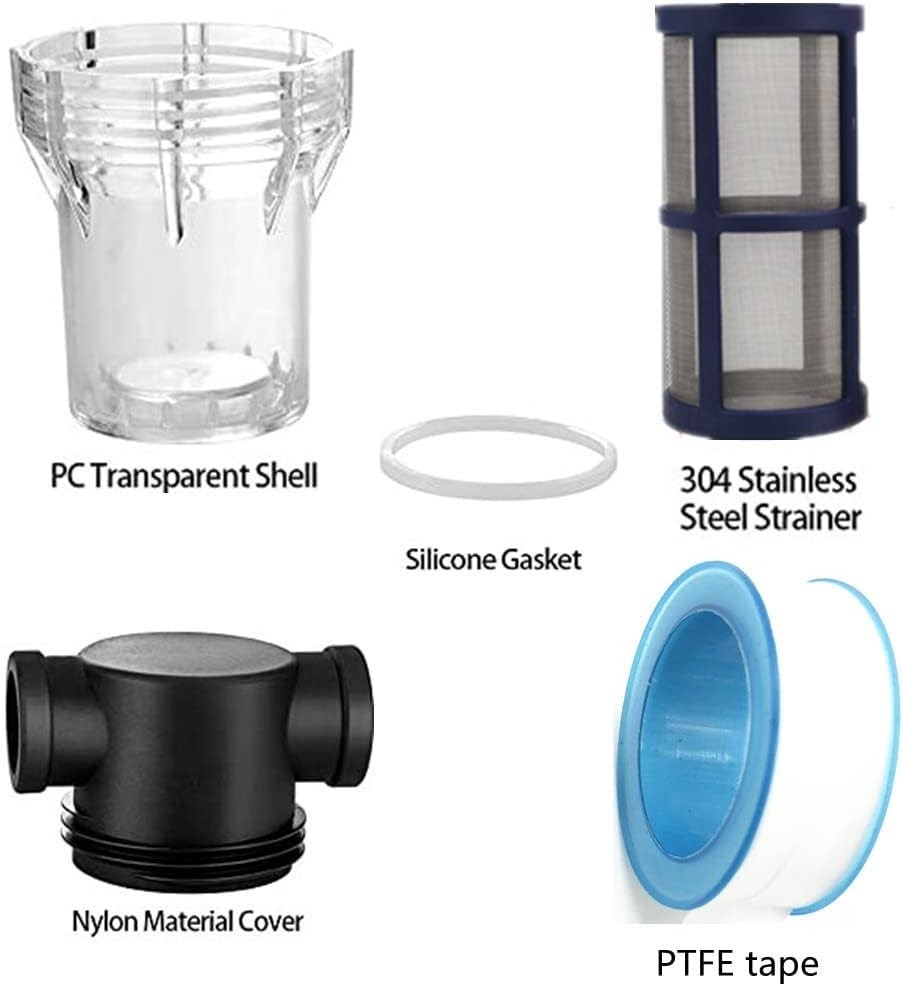 Stainless Steel Inline Sediment Filter 3/4 Inch for Garden Hose