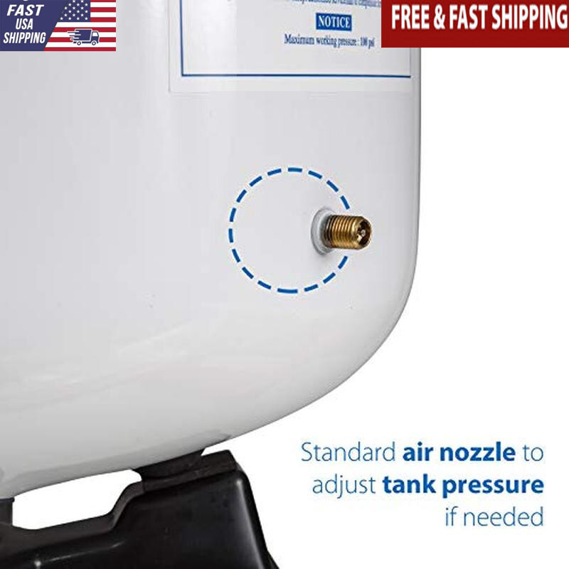 Pressurized Water Storage Tank 3.2 Gallon NSF Certified Stainless Steel Valve US