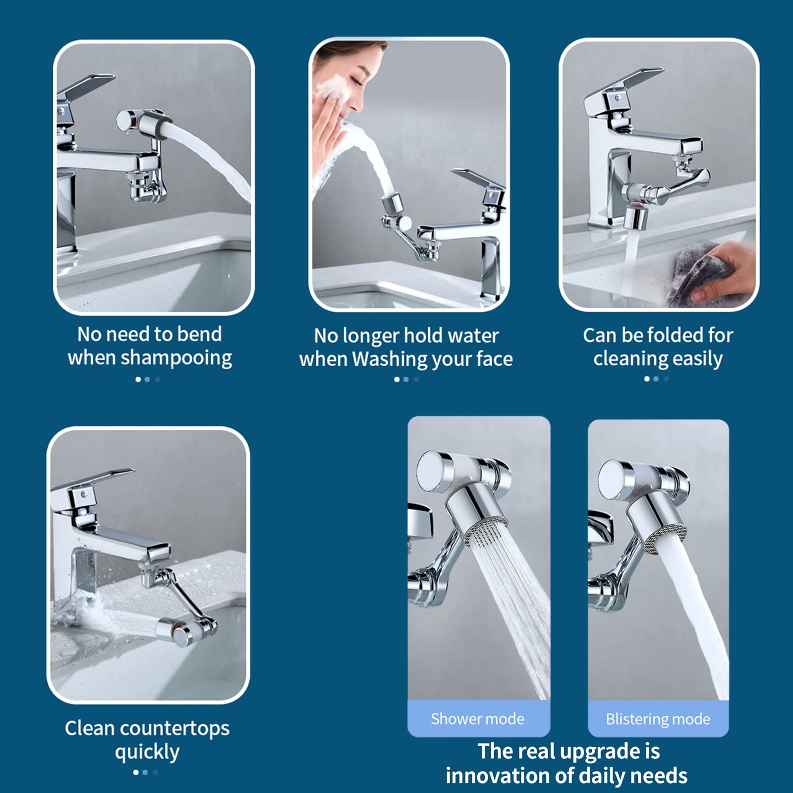 1080° Rotating Filter Faucet Extender,PP Cotton Filter Faucet, Universal Spla…
