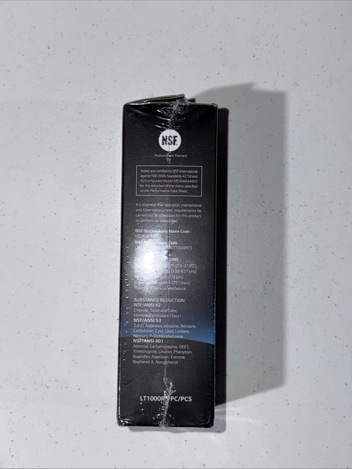 Genuine LG Water Filter Replacement Cartridge LT1000P/PC/PCS – New and Sealed!