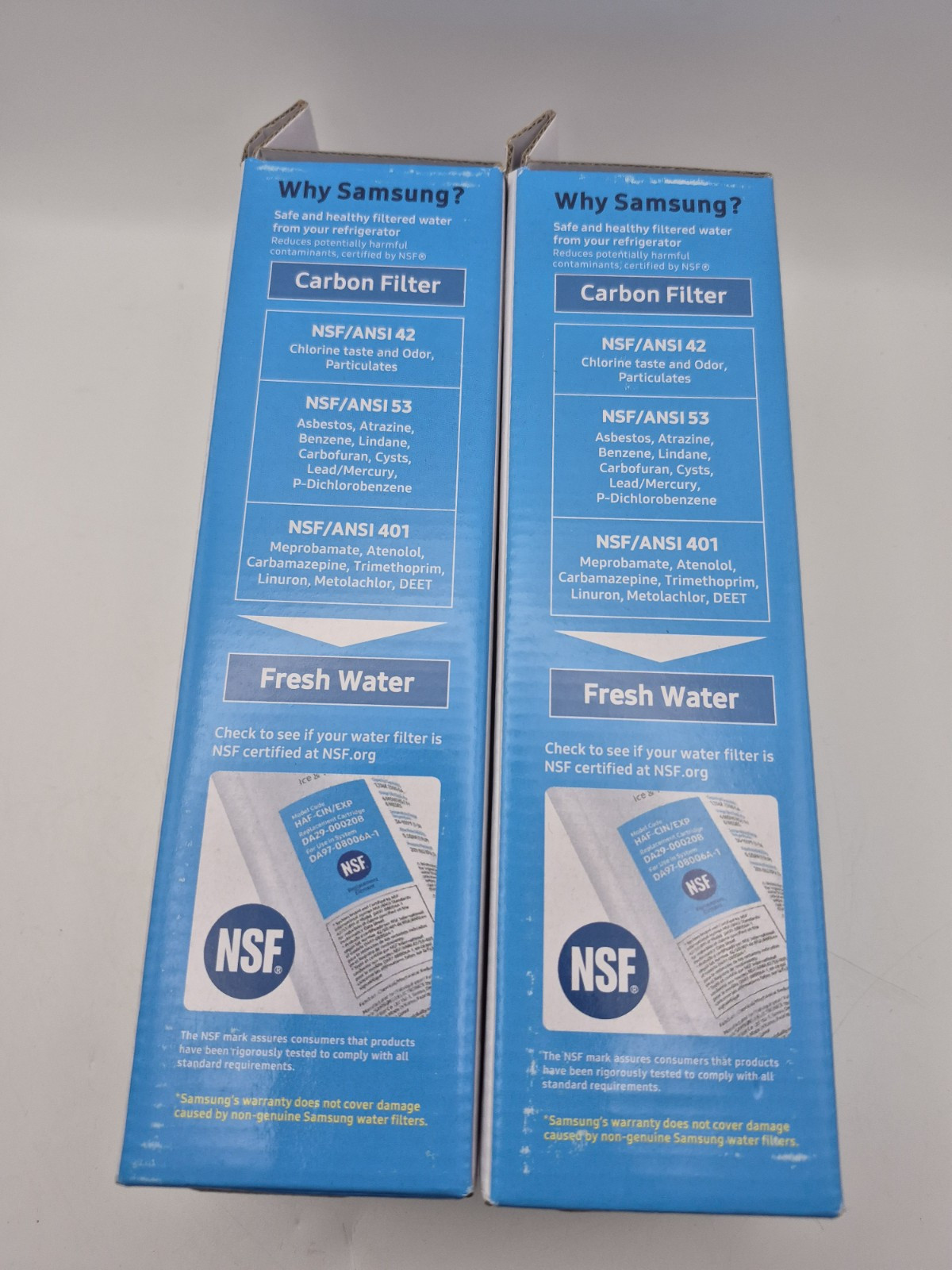 2pc, Samsung Genuine HAF-CIN/EXP DA29-00020B Refrigerator Water Filters OEM