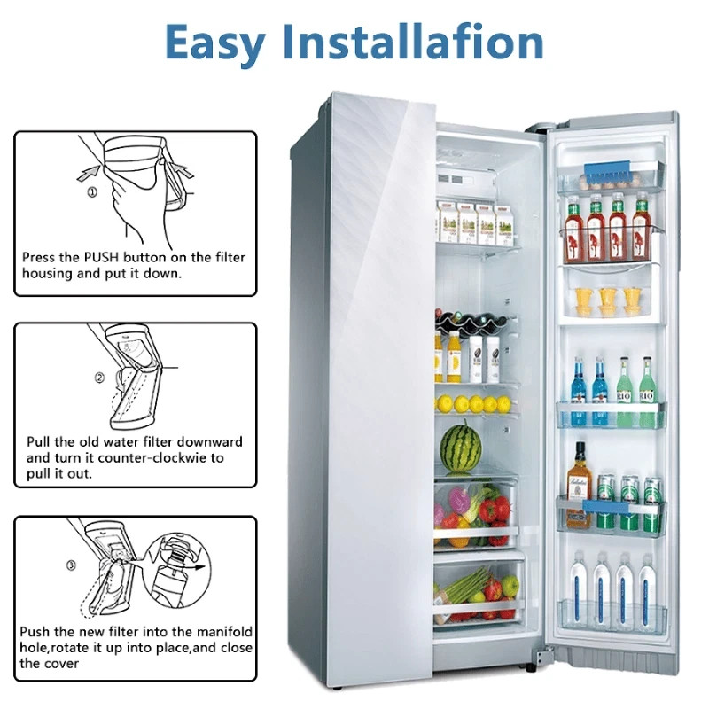 2 Pack LG LT1000P Refresh Refrigerator Ice Water Filter ADQ747935 GF-D706BSL USA