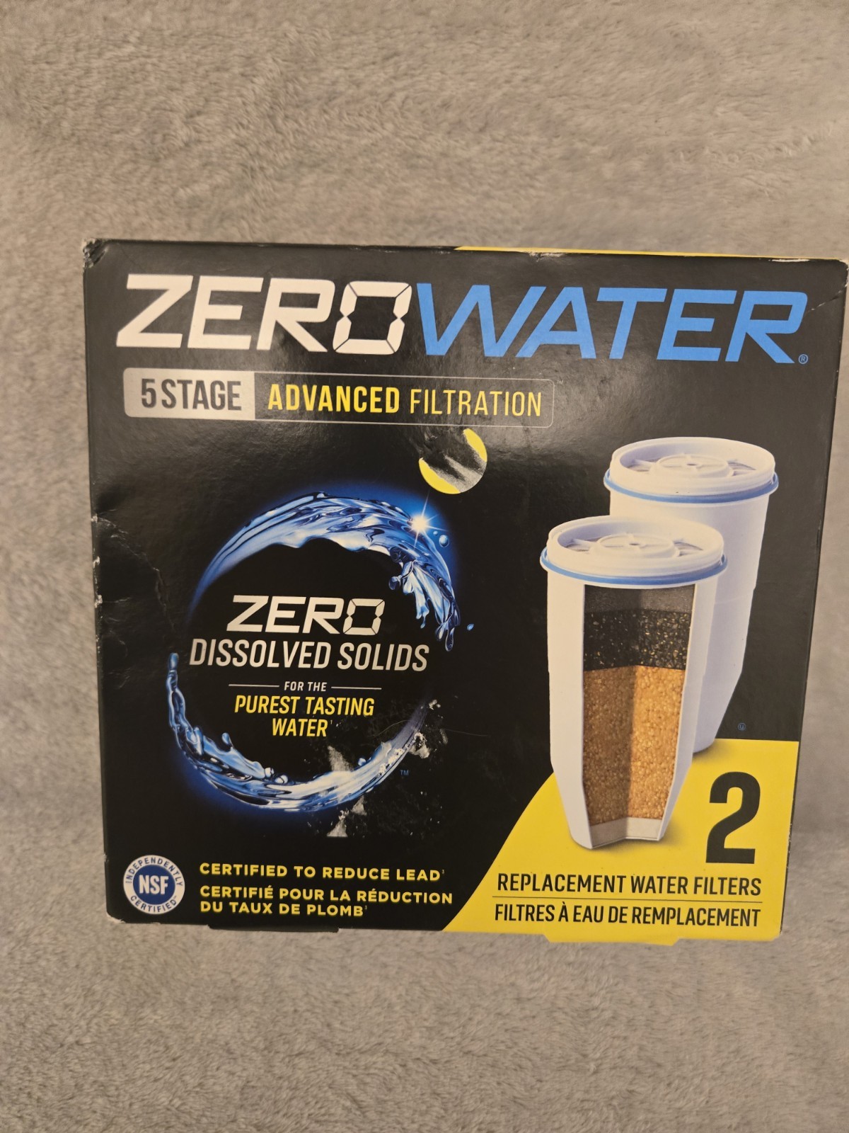 ZeroWater 5 Stage Advanced Filtation Replacement Filters ZR-017 2-Filters NEW