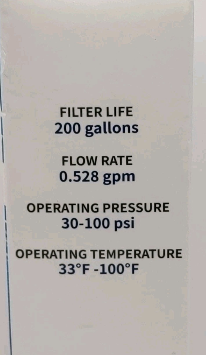 Glacial Pure GP006 Replacement Water Filter EPTWFUO1 NIB *SEE DESCRIPTION