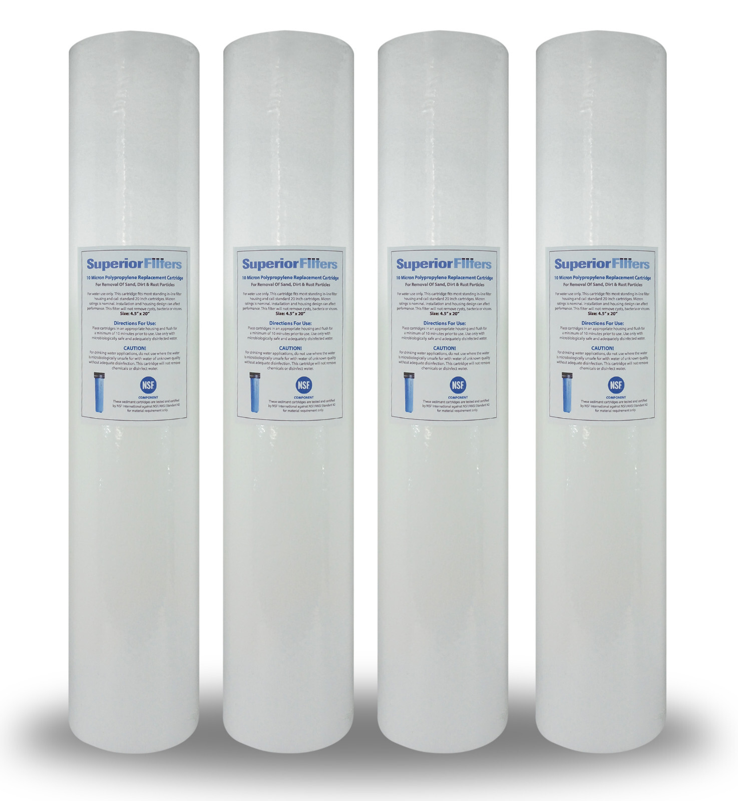 5 Micron Sediment Filter – 10 x 4.5 Whole House Water Filter Replacement 4 PAC