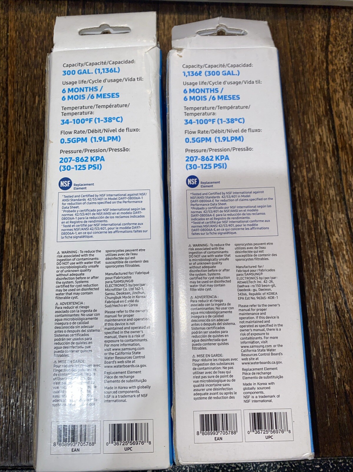 2 PACK Genuine Samsung DA29-00020B HAF-CIN/EXP Refrigerator Water Filter New