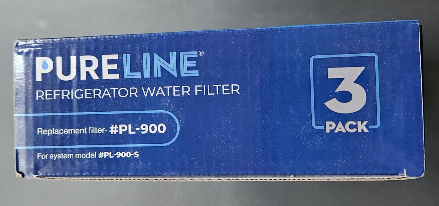 2 Pack PureLine Refrigerator Water Filter #PL-900 For #PL-900-S Replaces GE MSWF
