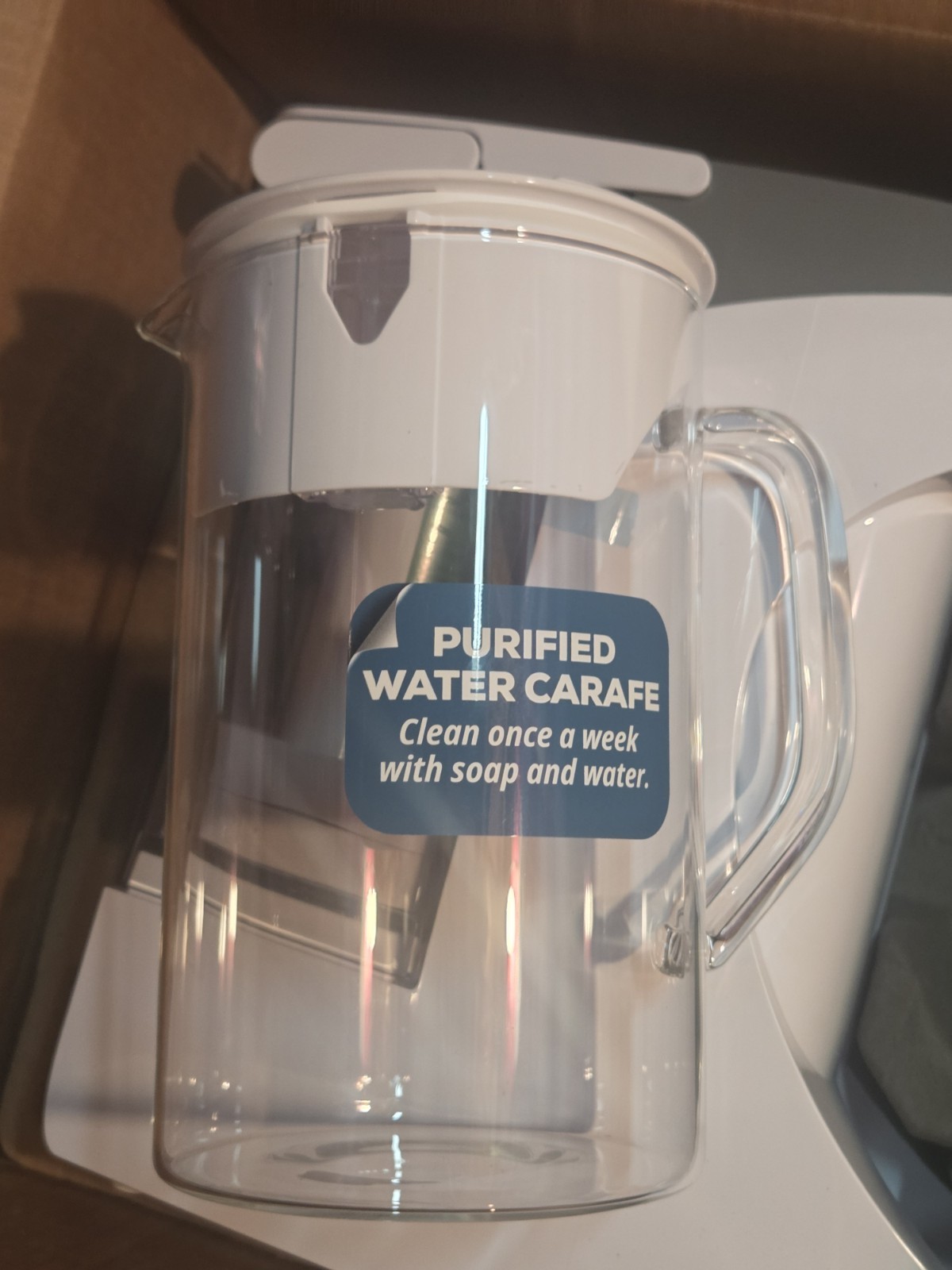 AQUATRU Carafe Countertop Reverse Osmosis Water Purifier with Filters V.Clean