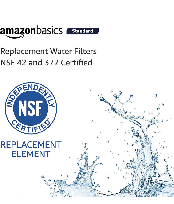 Amazon Basics Replacement Water Filter AMZN-MSWF Standard Filtration 1 pack New