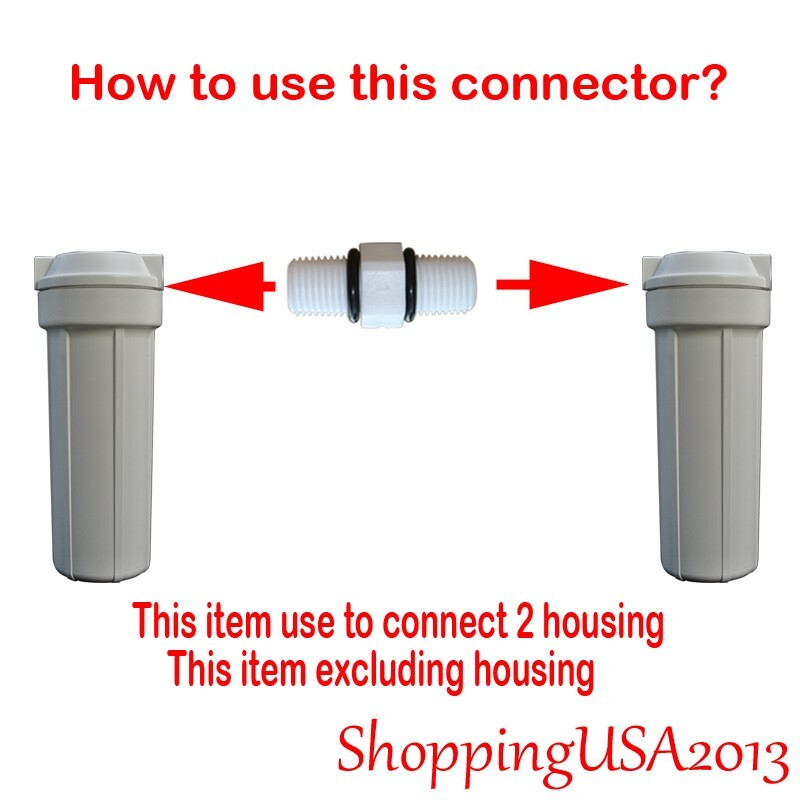 20 Pcs 1/4″-1/4″ Dual Male Straight Fitting Connector For Water Filter Housing