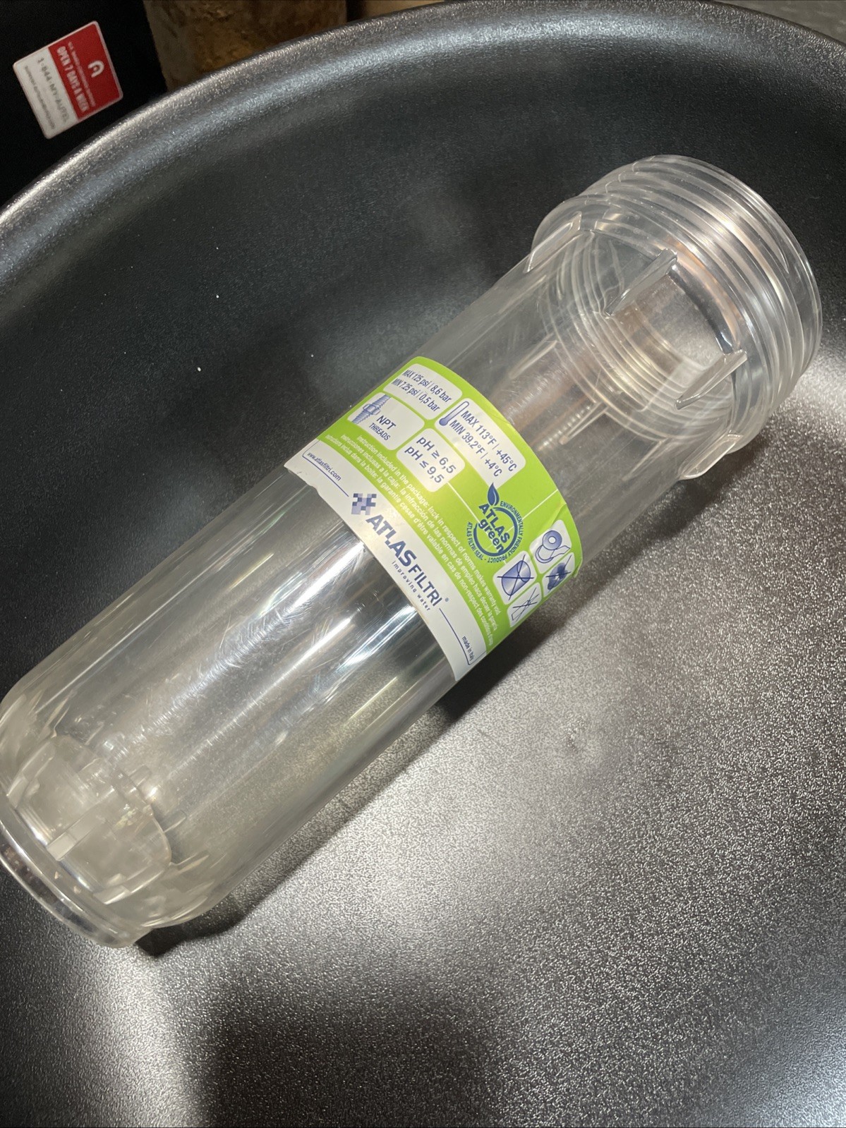 Water Filter Housing System 10″x2.5″ MONO DUO TRIO 1/2″ 3/4″ 1″ NPT ATLAS ITALY
