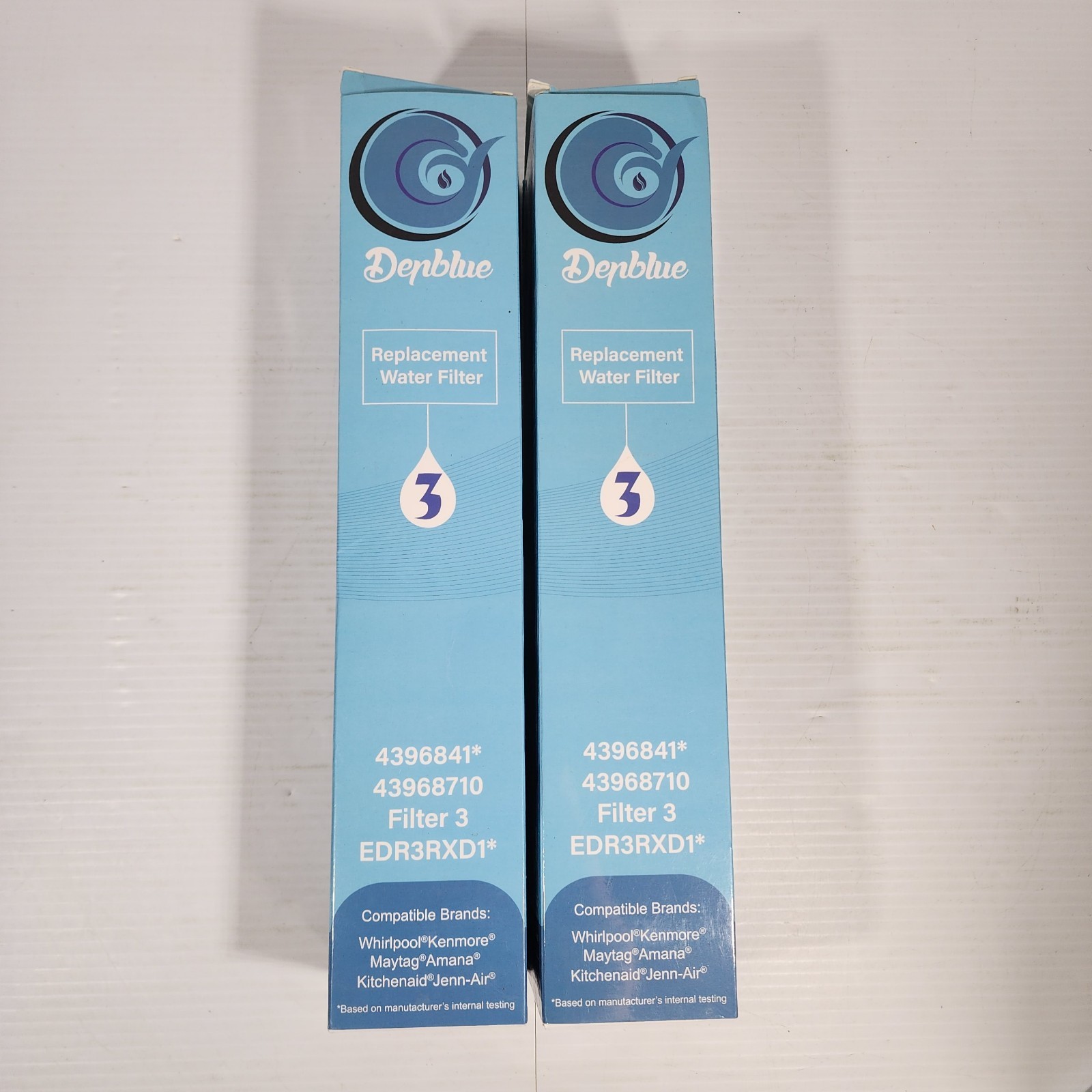 2 DENBLUE REFRIGERATOR Replacement WATER ICE FILTER 3 4396841 4396871 EDR3RXD1