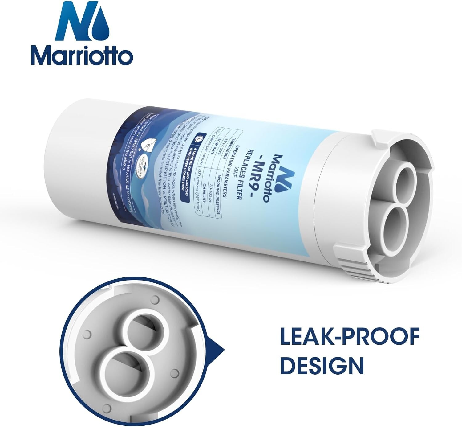 MARRIOTTO XWF Water Filter, Replacement for GE XWF, XWF Genuine Ge Refrigerator