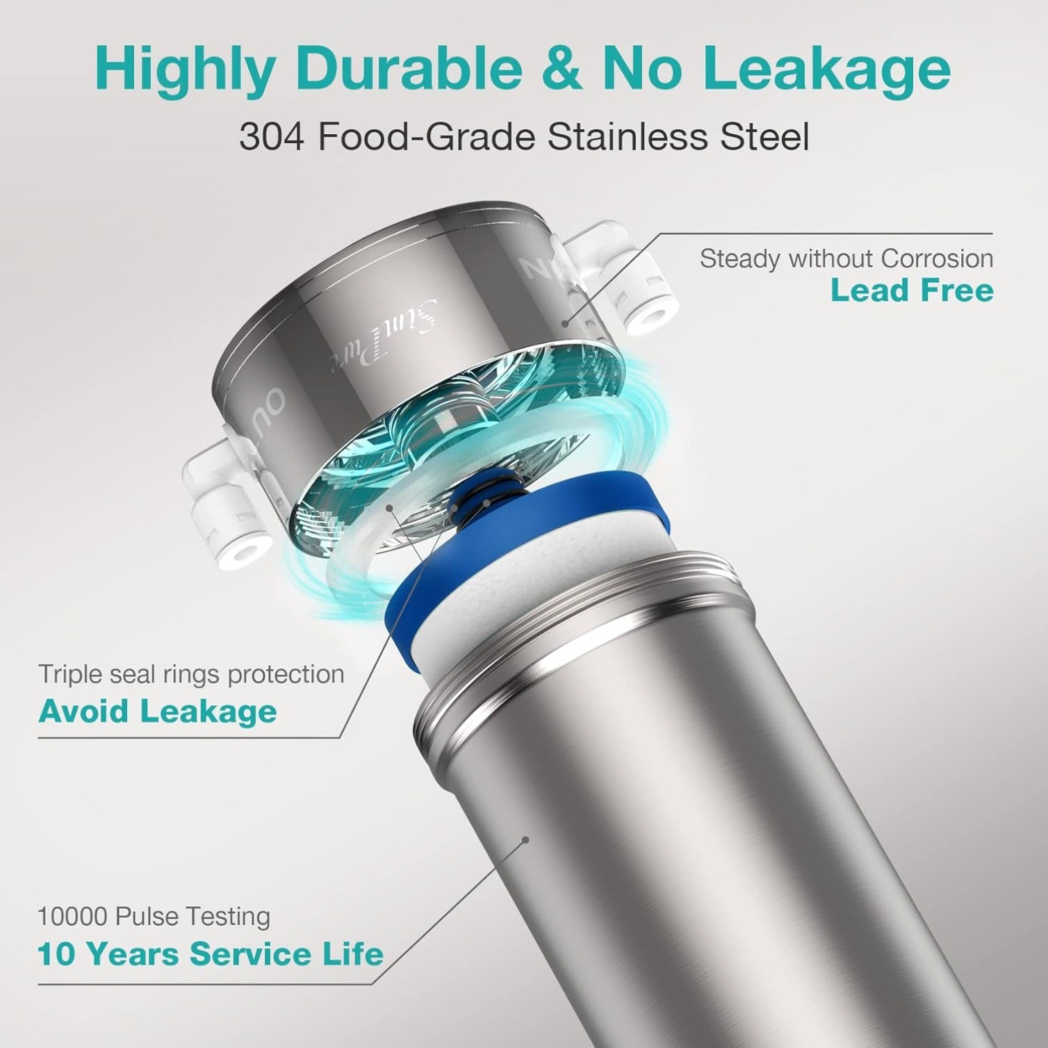 V7 Under Sink Water Filter System, 20000 Gallons, Reduces 99% Lead, Chlorine