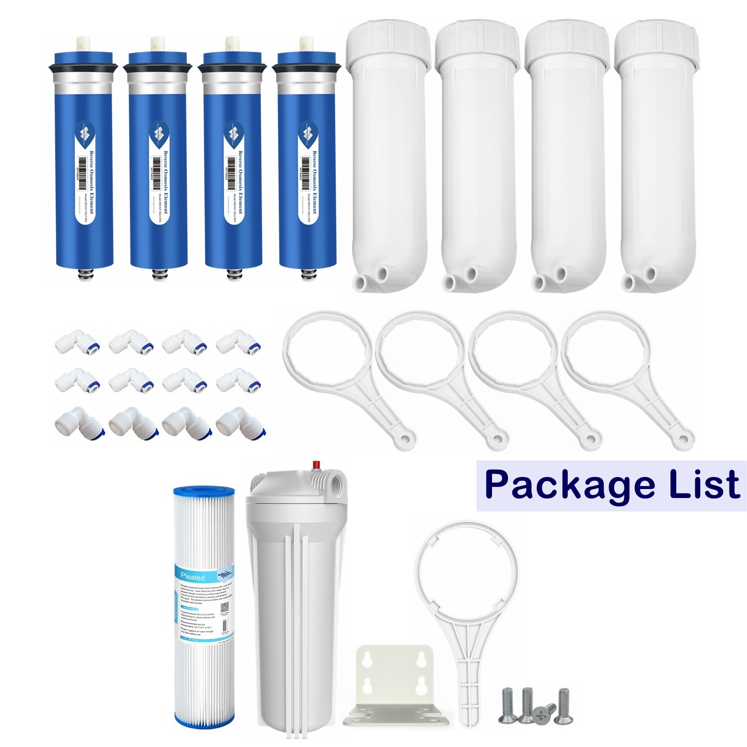 600 GPD RO Membrane Maple Syrup Reverse Osmosis Washable Pleated Filter Housing