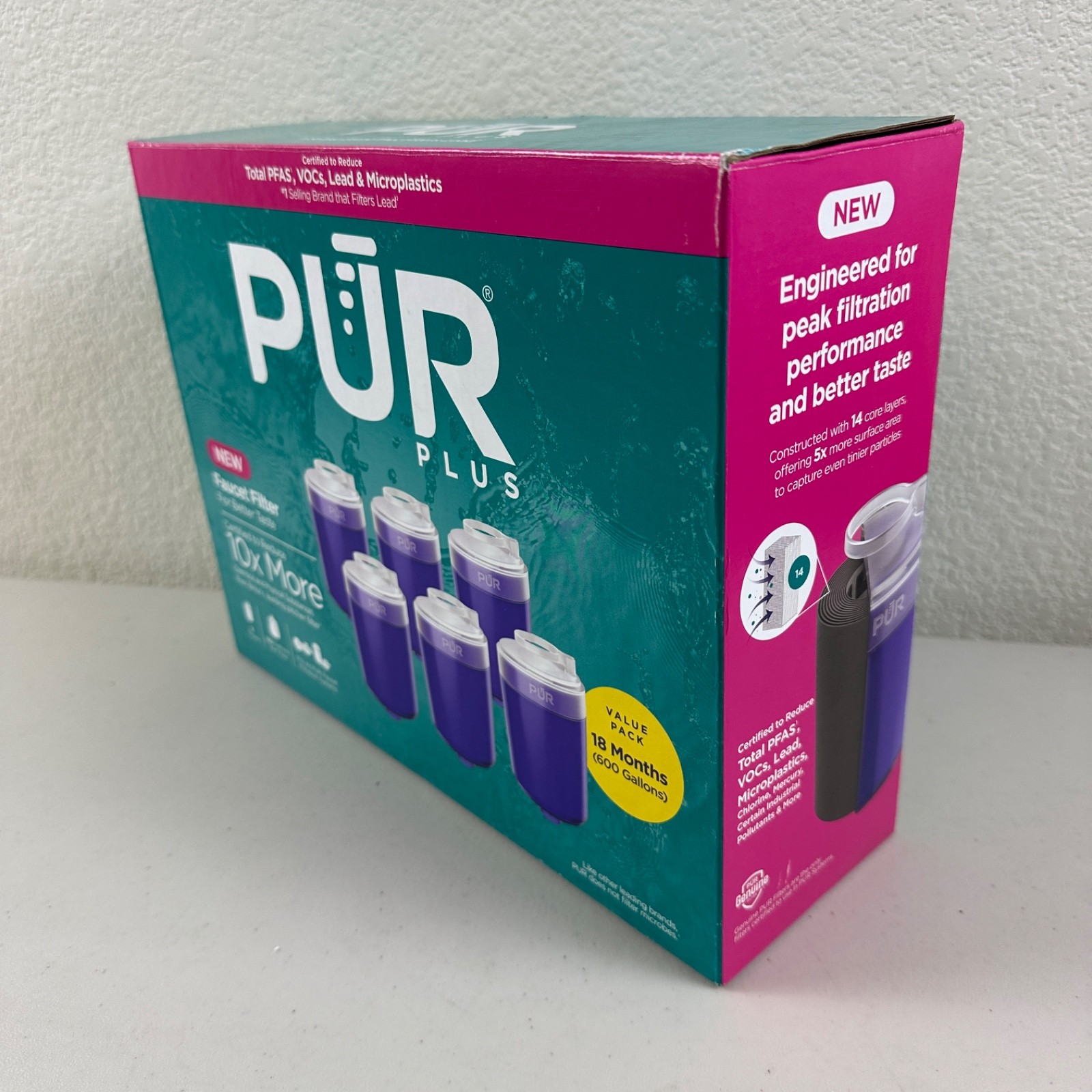 6 PACK PUR PLUS Mineral Core Faucet Mount Water Filter Replacement RF-9999