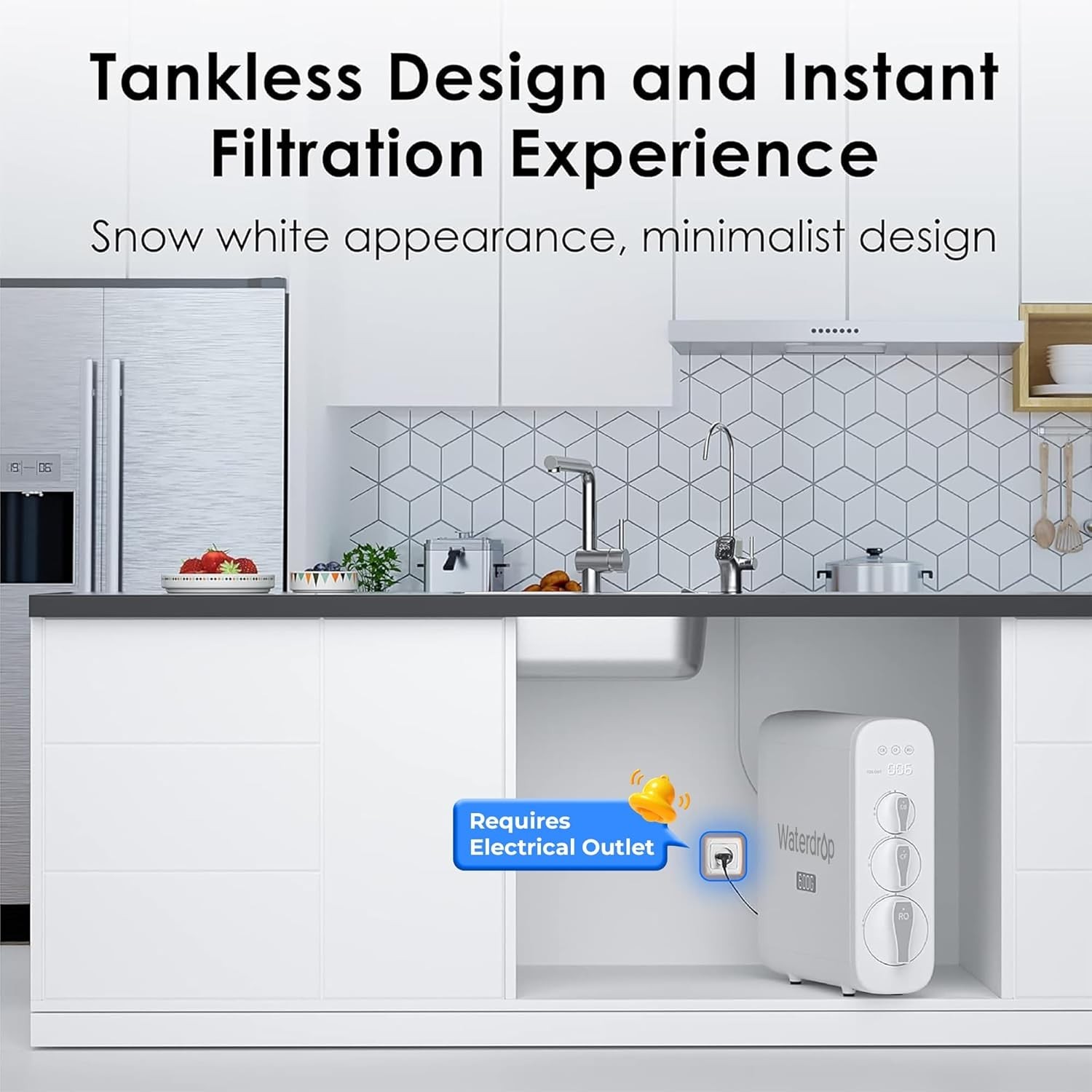 Waterdrop G3P600 Reverse Osmosis System 8-Stage Filtration Extra 2 MNR35 Filter
