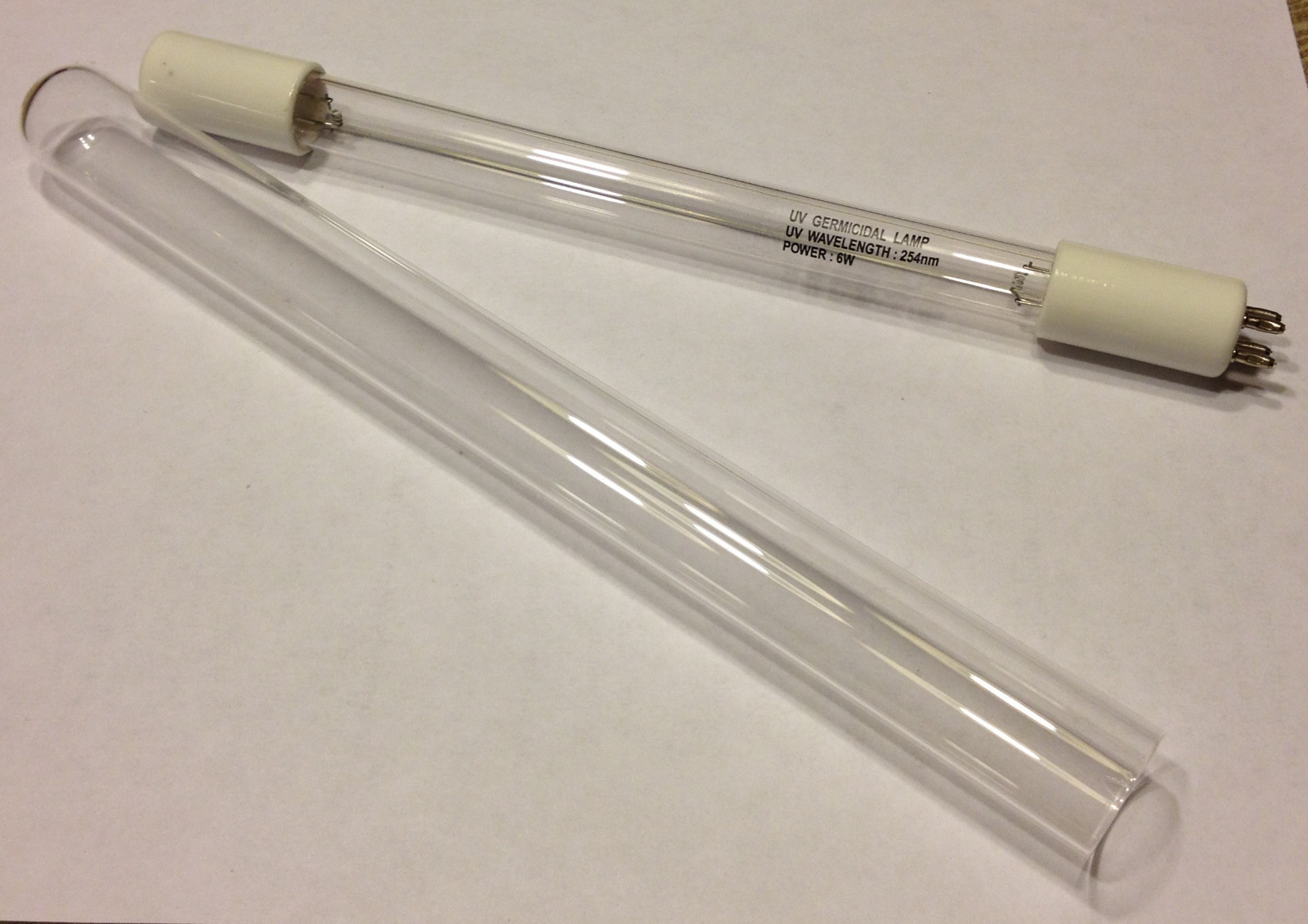 Ultraviolet UV Light Water Filter 6W Stainless Steel Chamber w 1/4″ Fittings