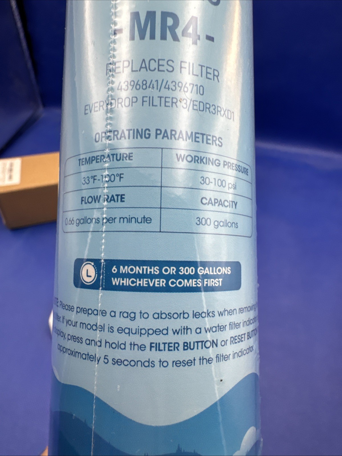 Marriotto MR4 Refrigerator Water Filter New Sealed