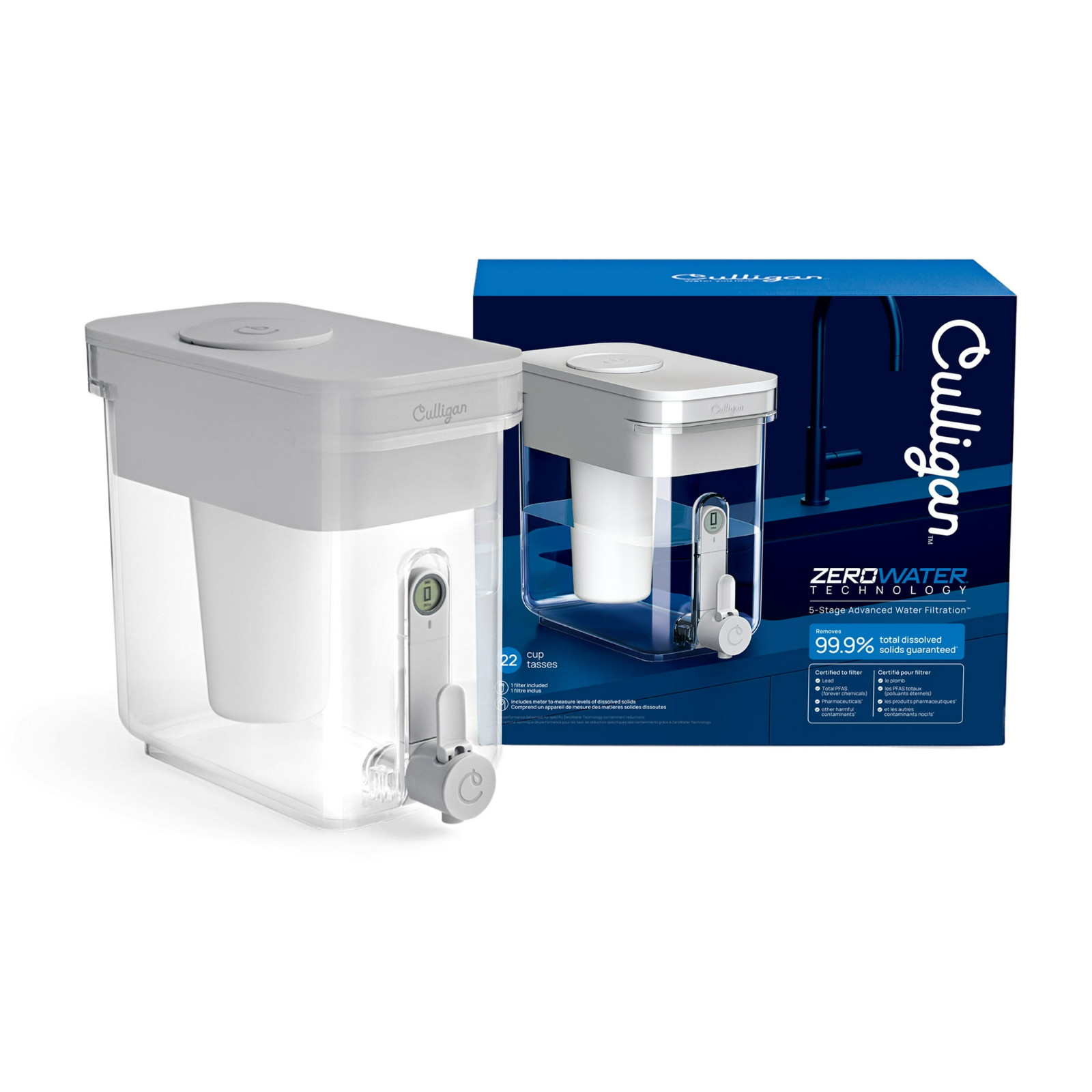 Culligan ZeroWater Technology 22 Cup Water Dispenser with 5-Stage Filter