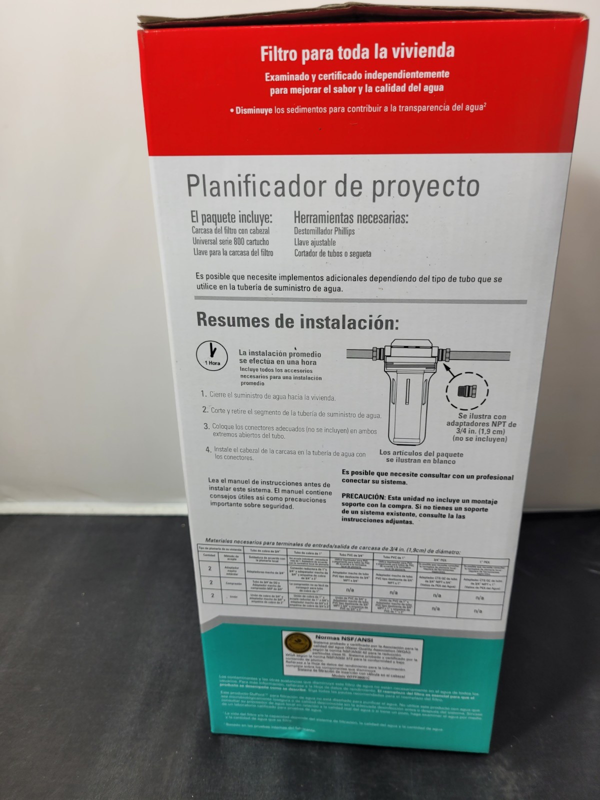 DUPONT DU PONT UNIVERSAL VALVE IN HEAD WHOLE HOUSE WATER FILTER NEW!!!