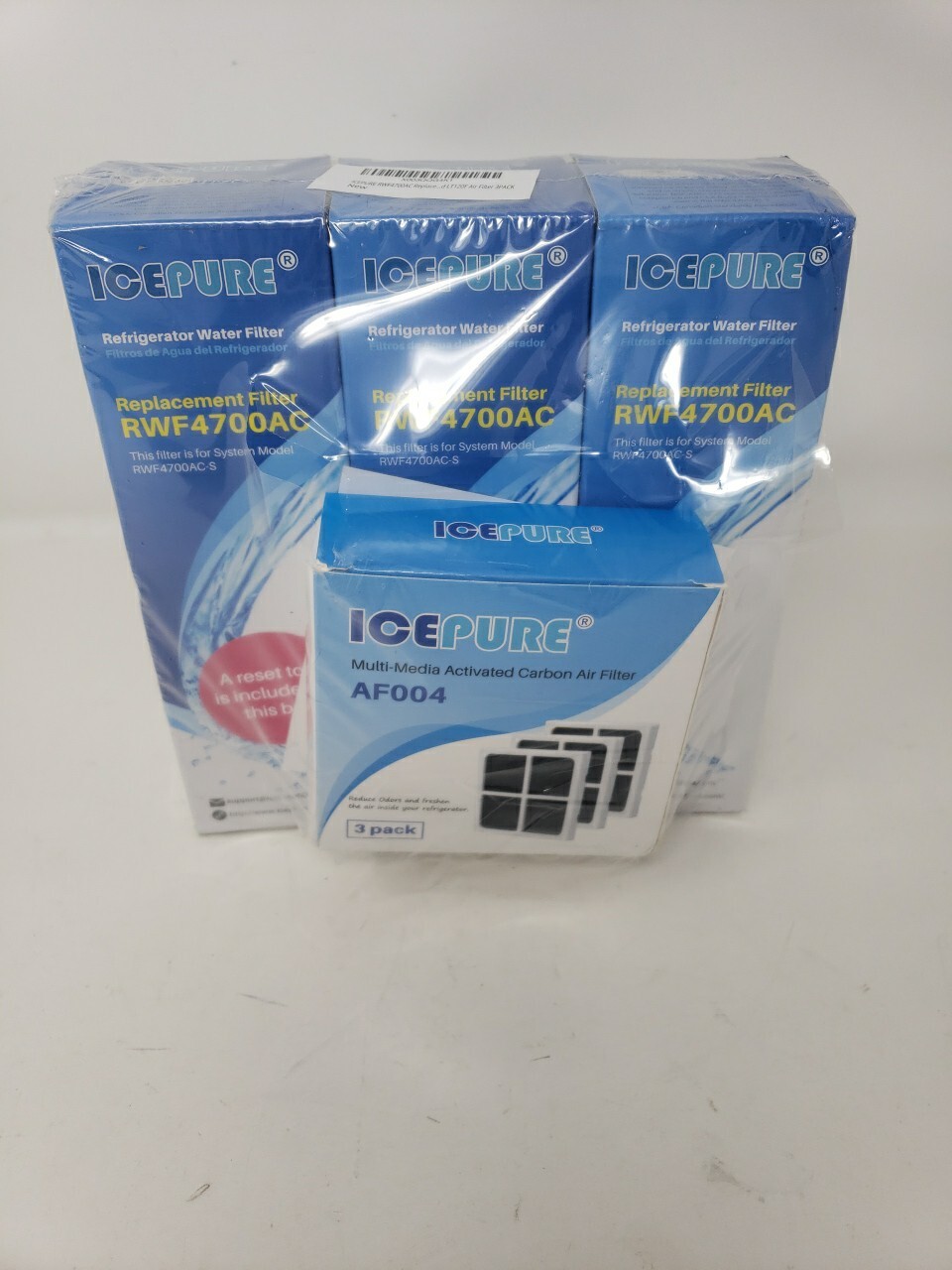 3 ICEPURE RWF4700AC Replacement Filters And AF004 Air Filters