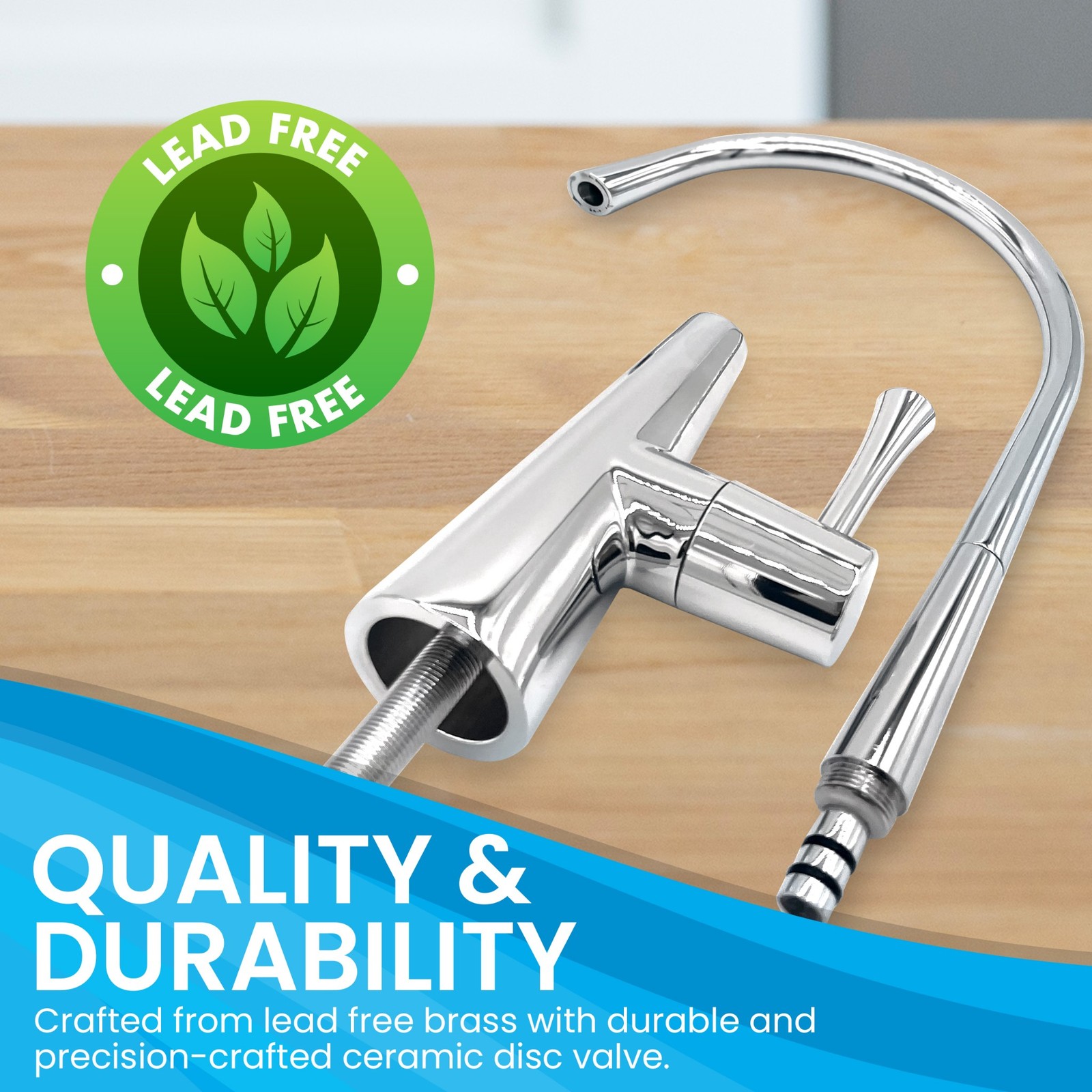 Airgap Water Filtration RO Faucet Contemporary Style. NSF Certified. FREE SHIP.