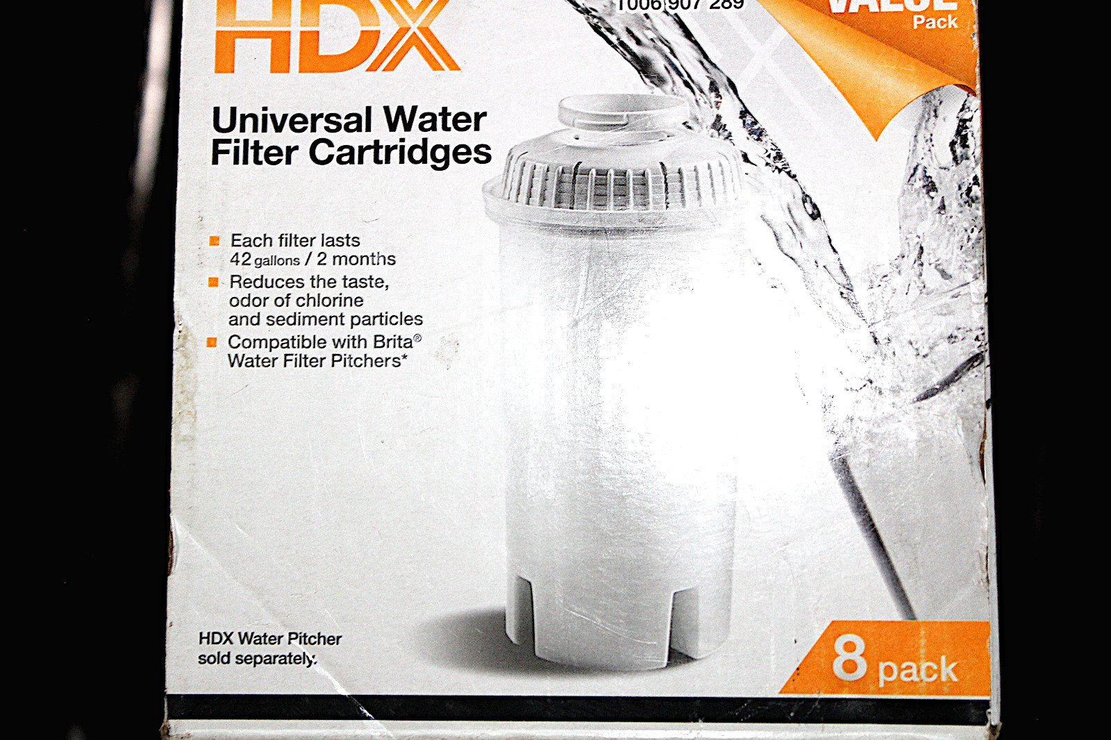 Compatible W/ Brita Pitchers 8-Pack Universal Water Filter Cartridges HDX F003